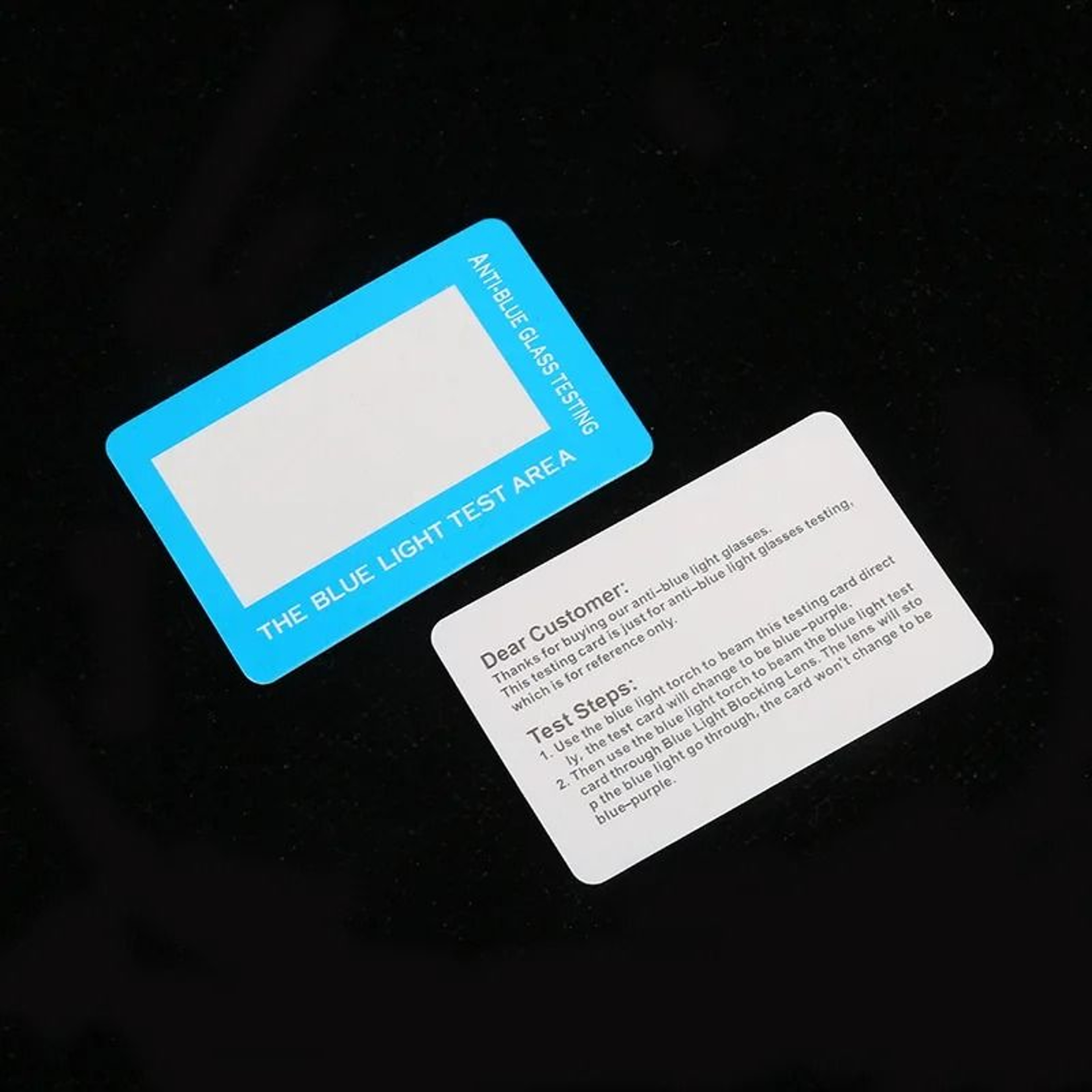 Blu Ray Glasses Test Card Set For Lens Inspection 2