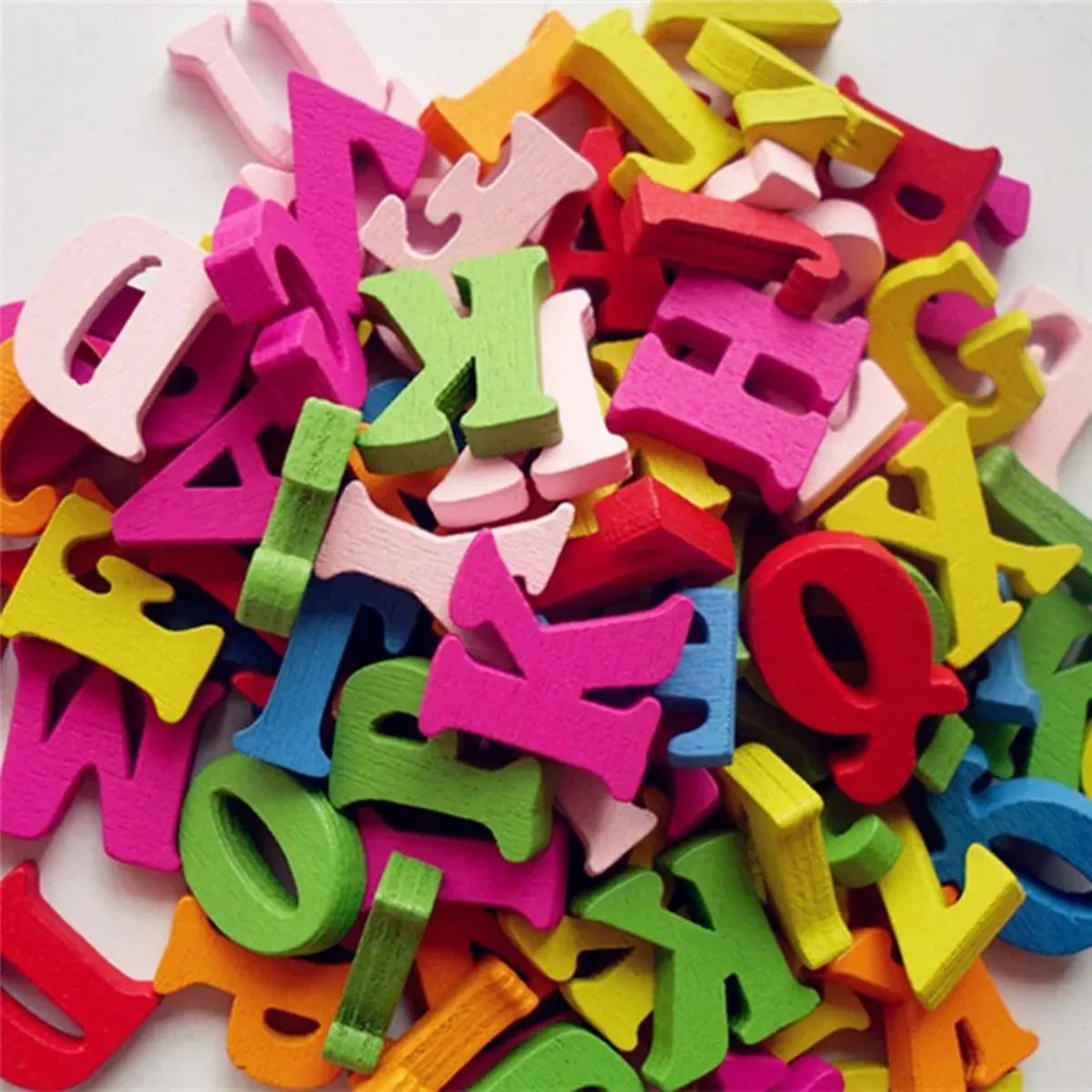 Colorful Wooden Alphabet Blocks For DIY Crafts And Decoration 2