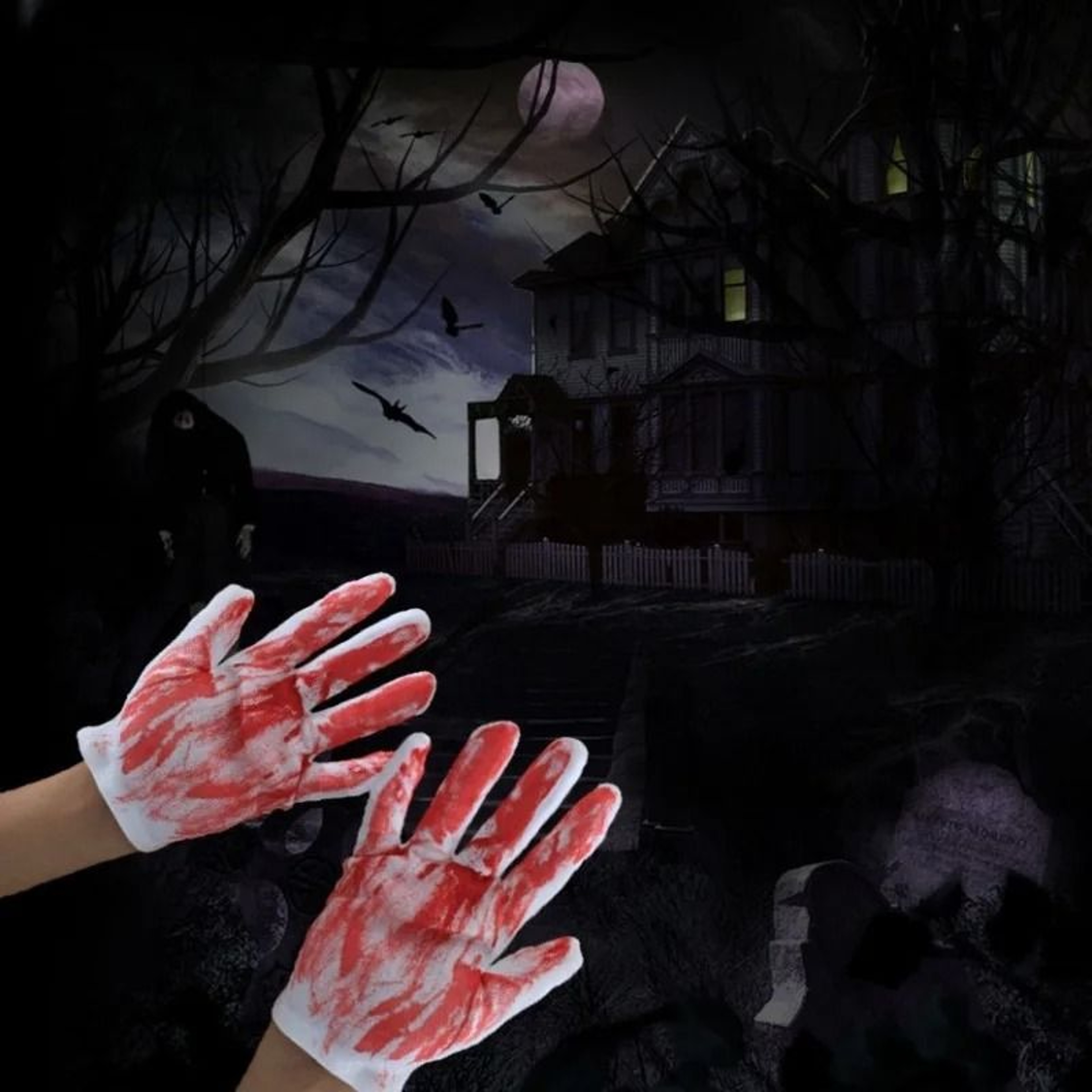 Bloody Halloween Party Gloves For Costume And Decorations 1