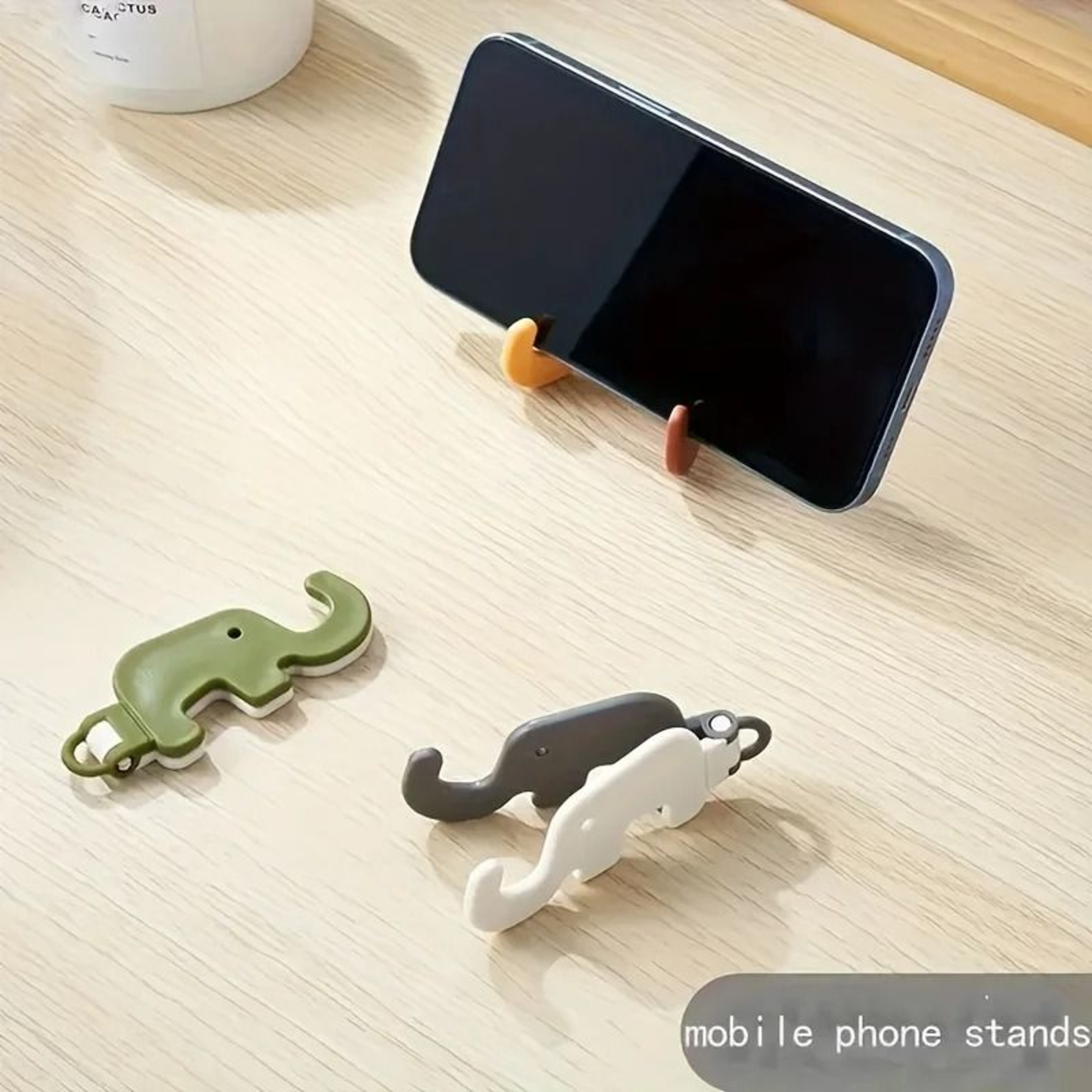 Elephant Shaped Adjustable Phone Stand Set With Non Slip Base 0