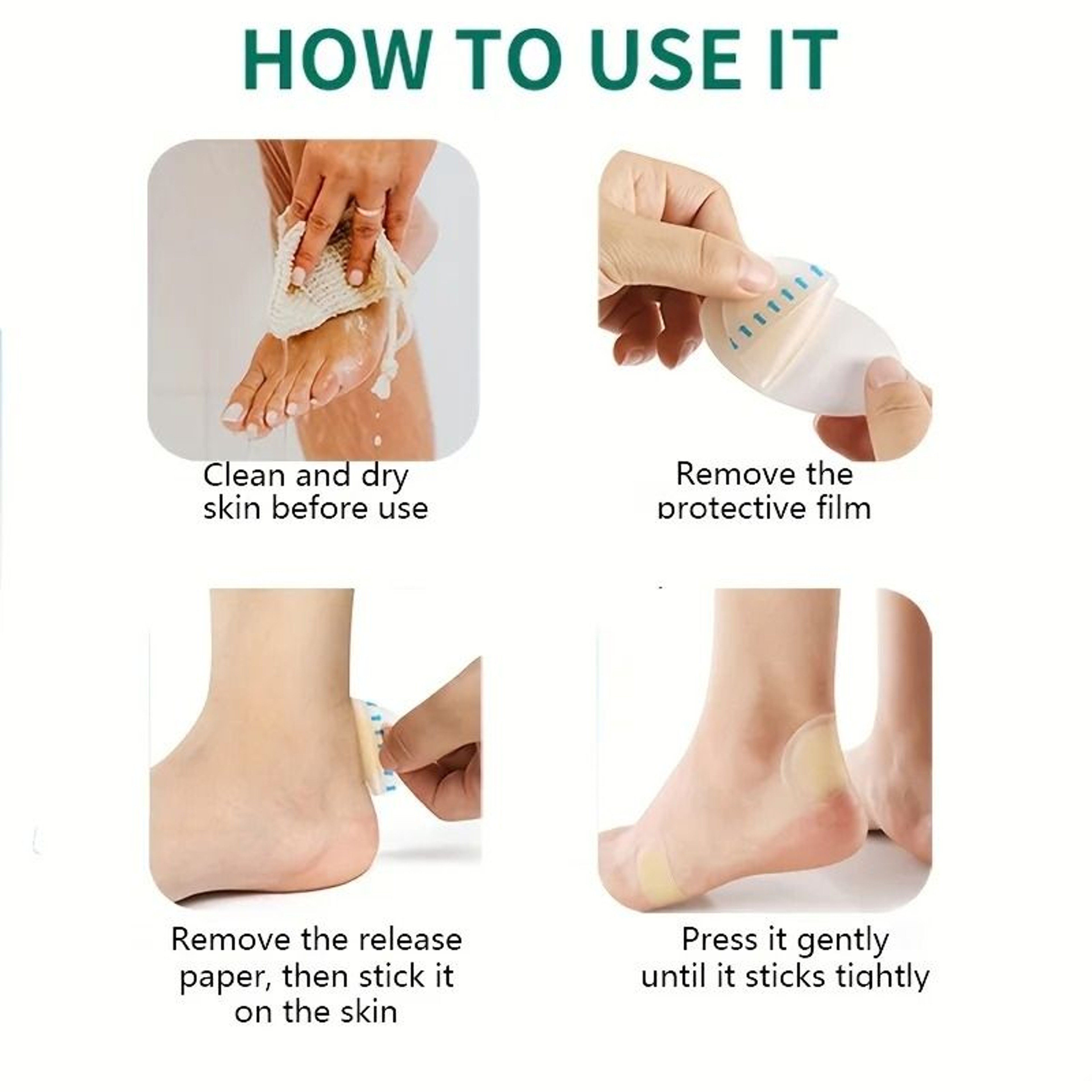 Hydrocolloid Gel Foot Pads For Heel And Forefoot Comfort 3