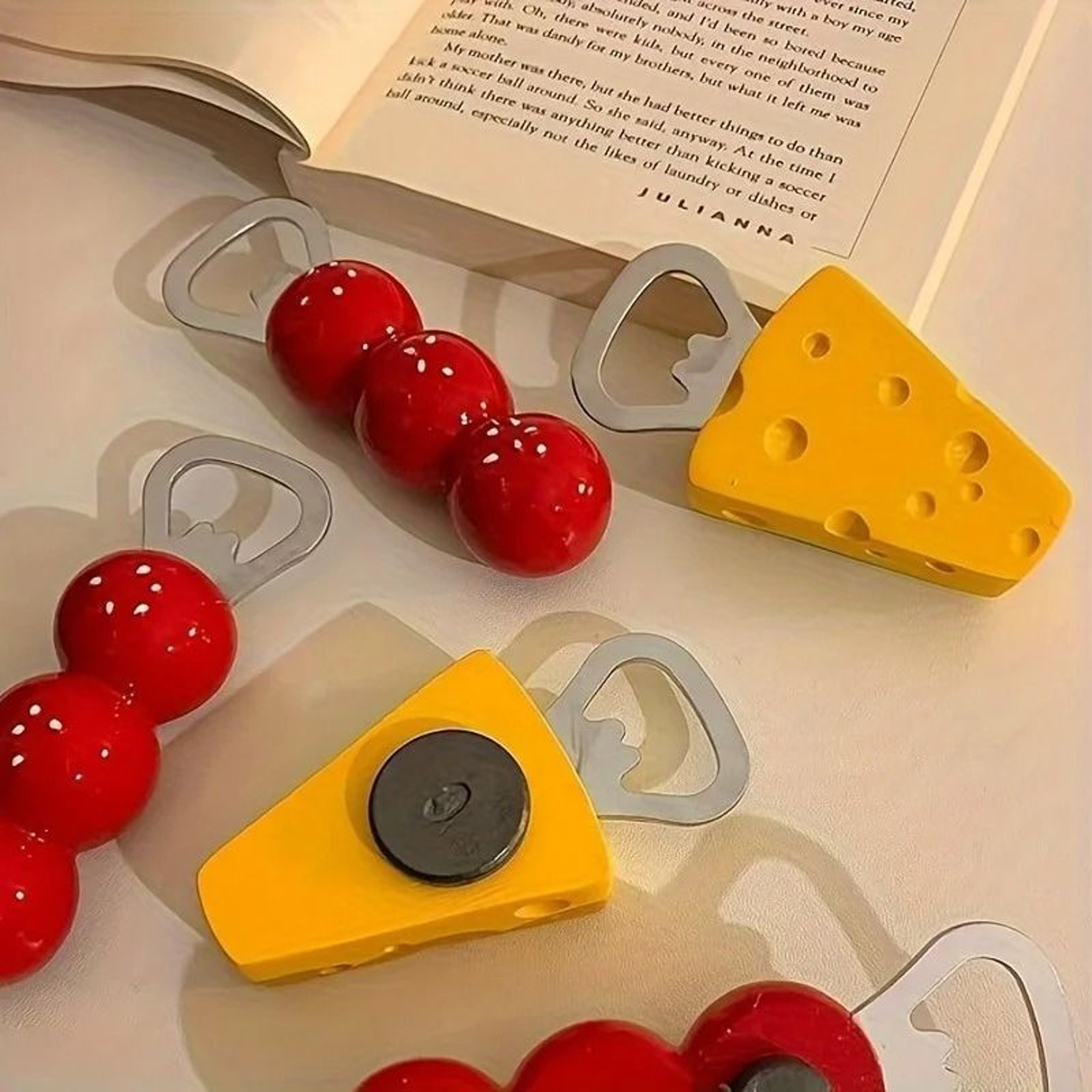 Magnetic Bottle Opener With Sugar Gourd And Cheese Design 2