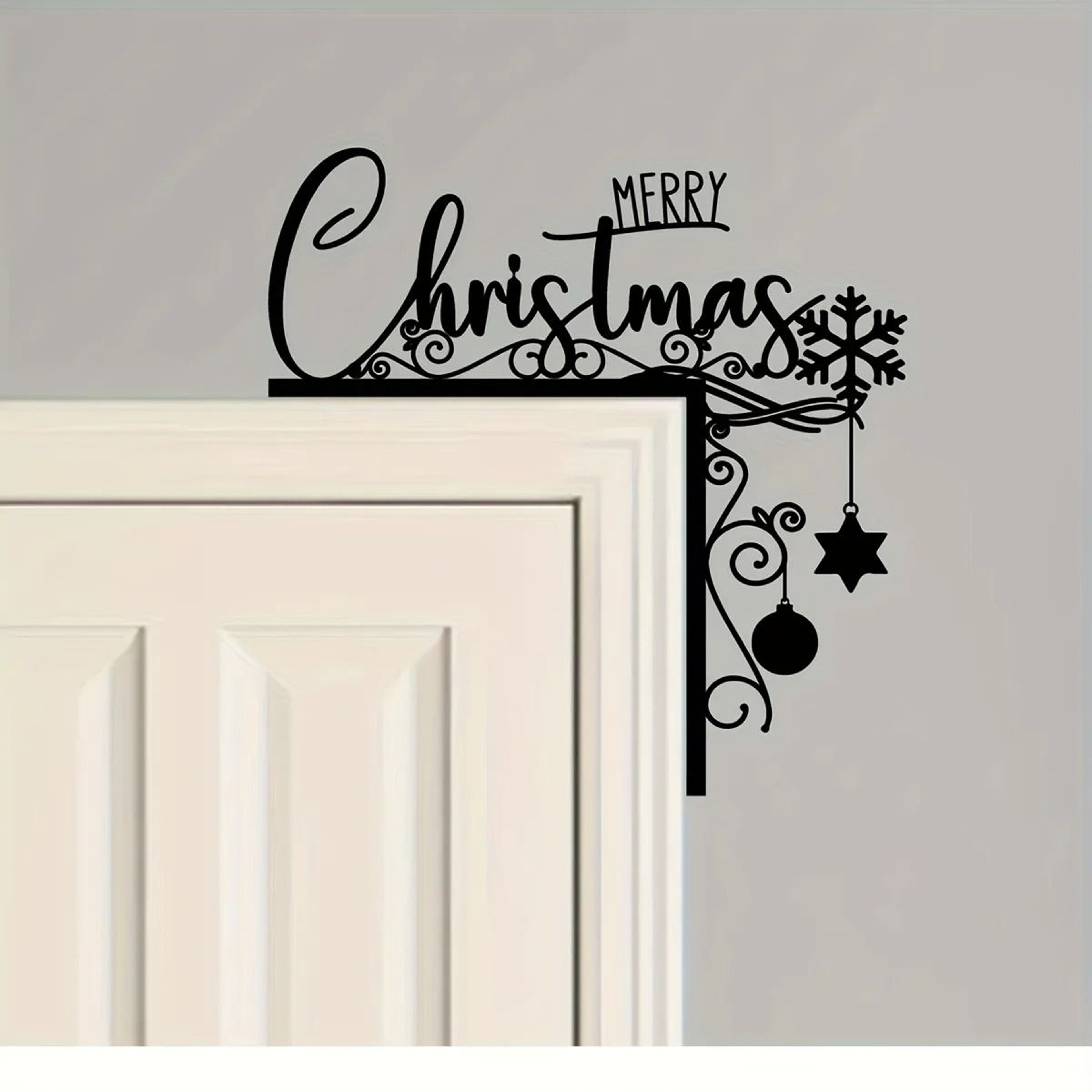 Metal Snowflake Door Corner Decoration For Indoor Entryway 4