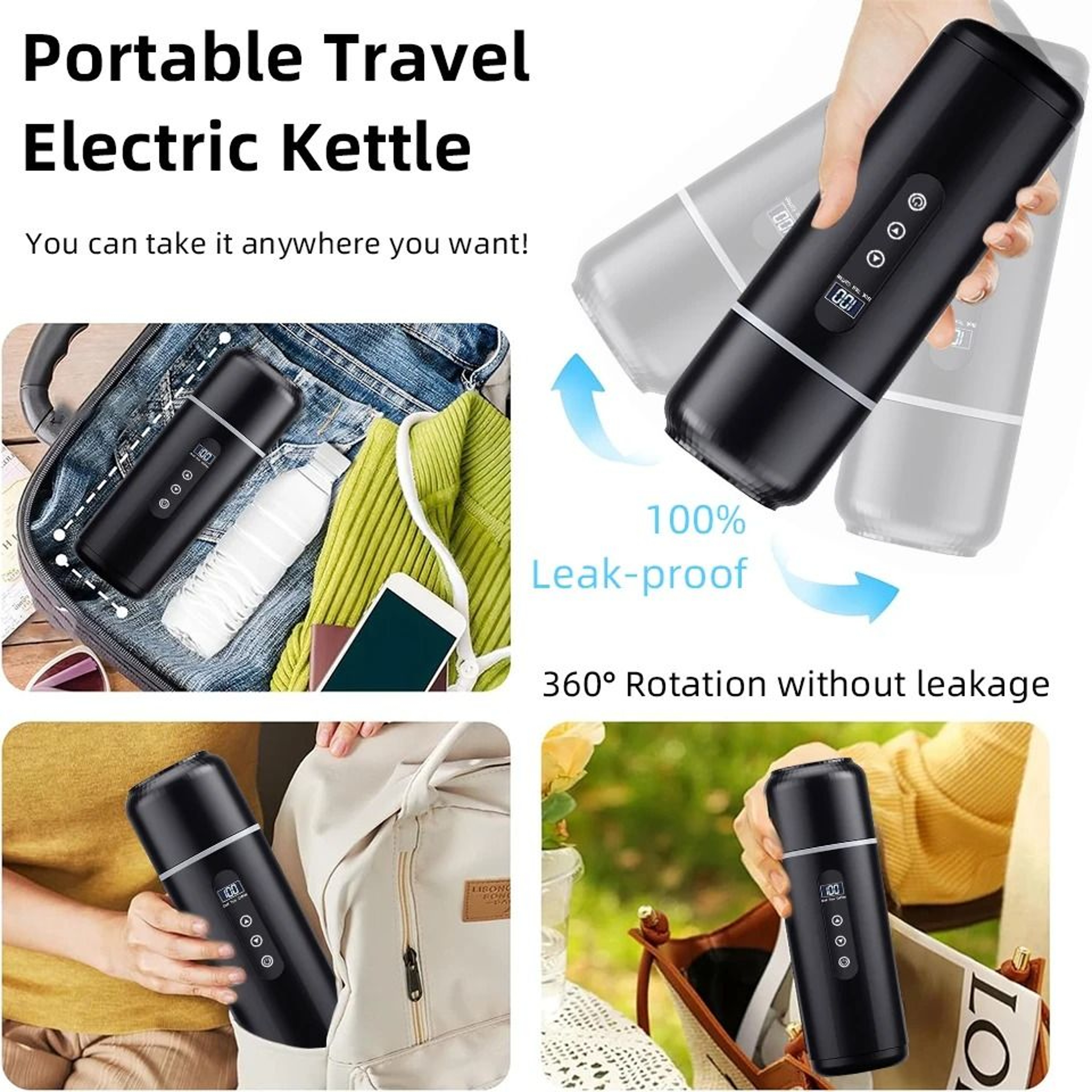 Portable Electric Travel Kettle With Adjustable Temperature 3