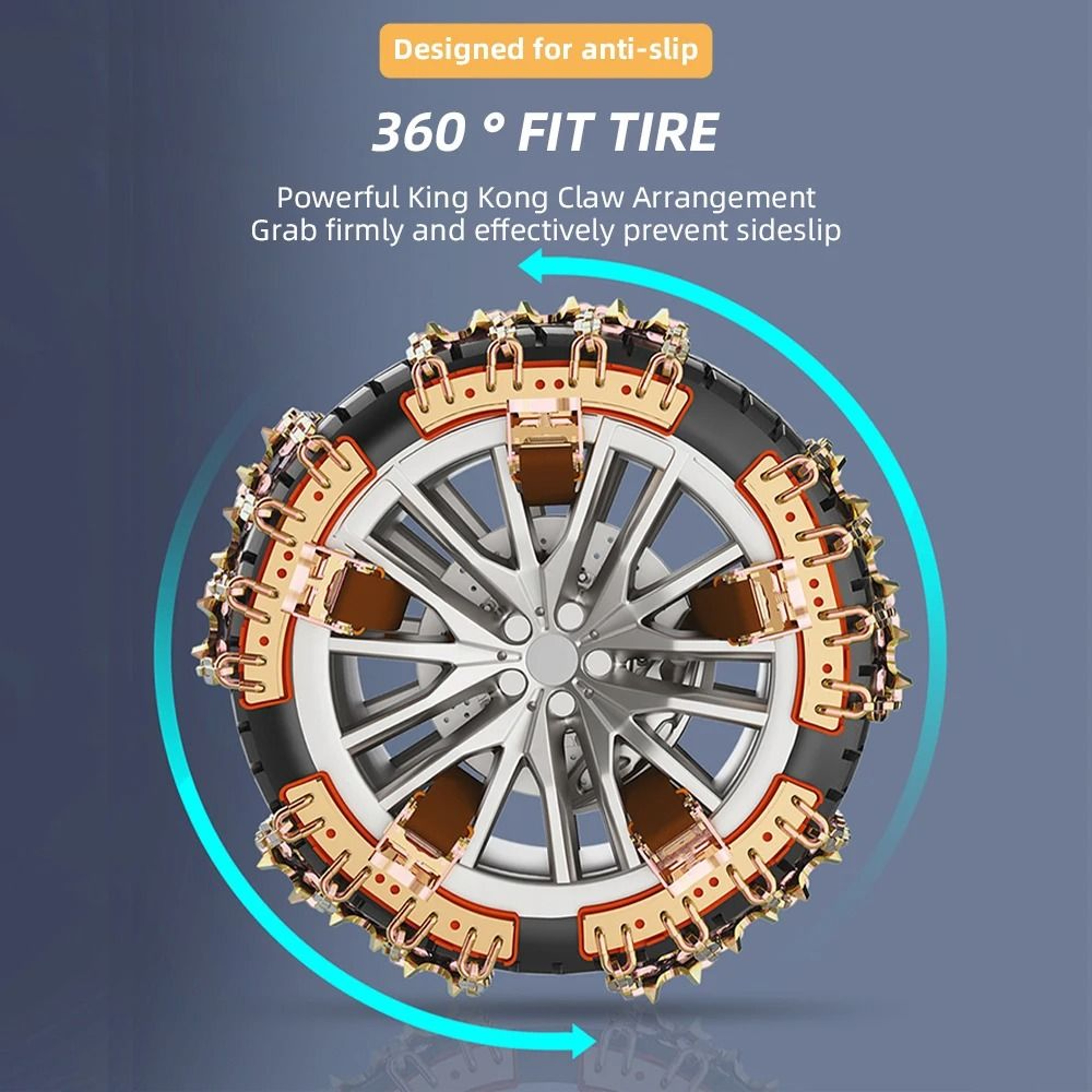 Adjustable Car Anti Skid Tire Chain For Snow And Ice 1