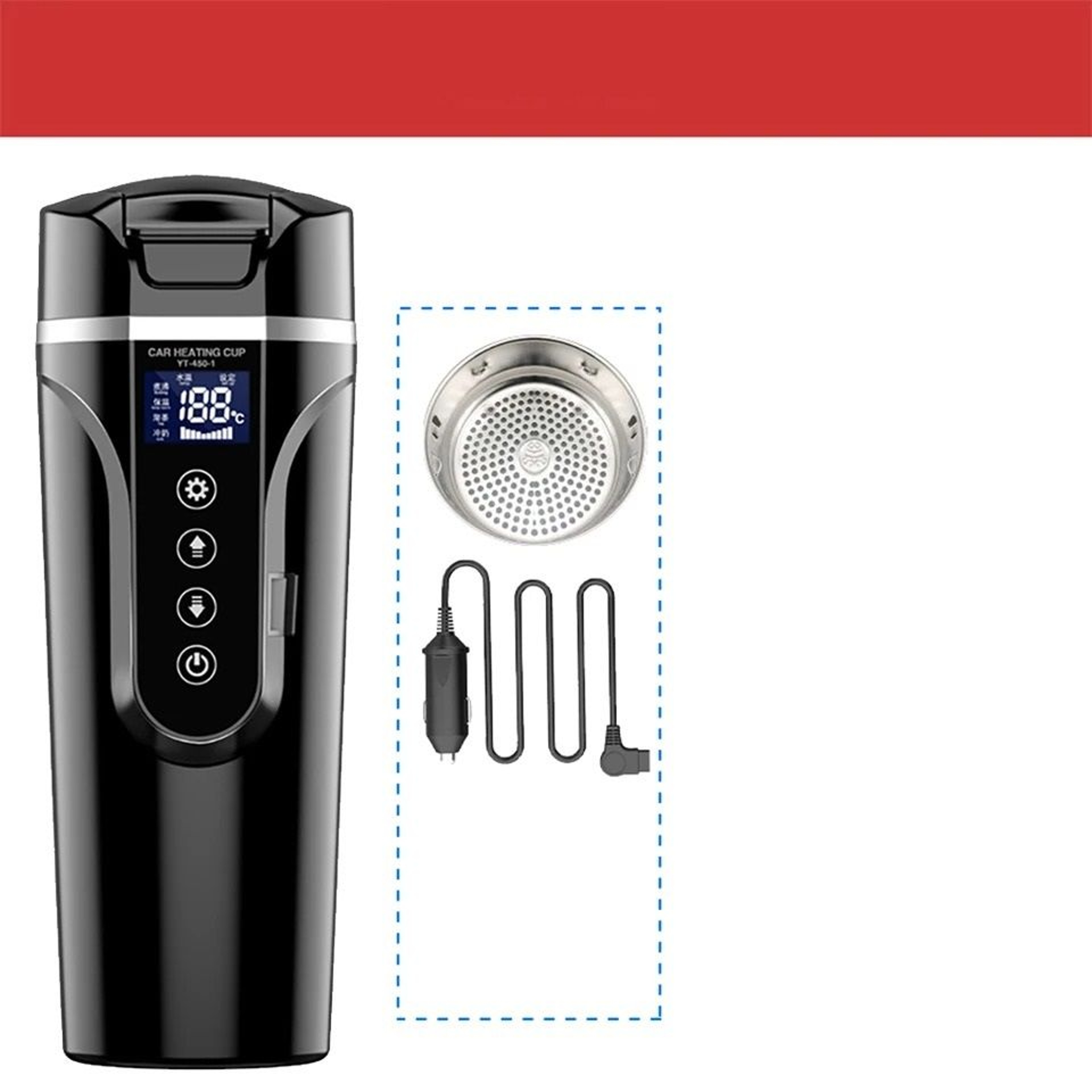 Portable Smart Electric Car Heating Mug With Adjustable Temperature 6
