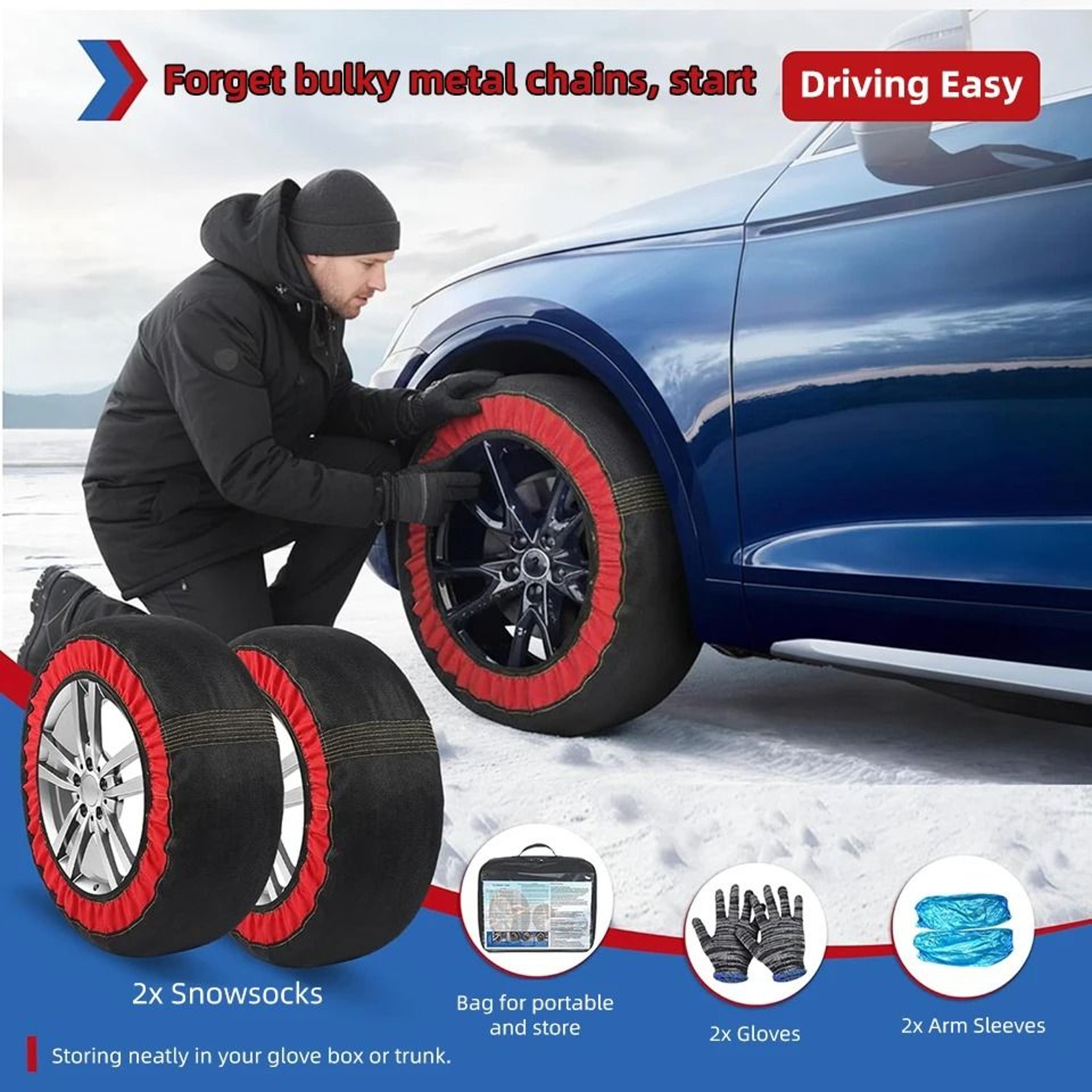 Emergency Tire Chain Snow Socks 5