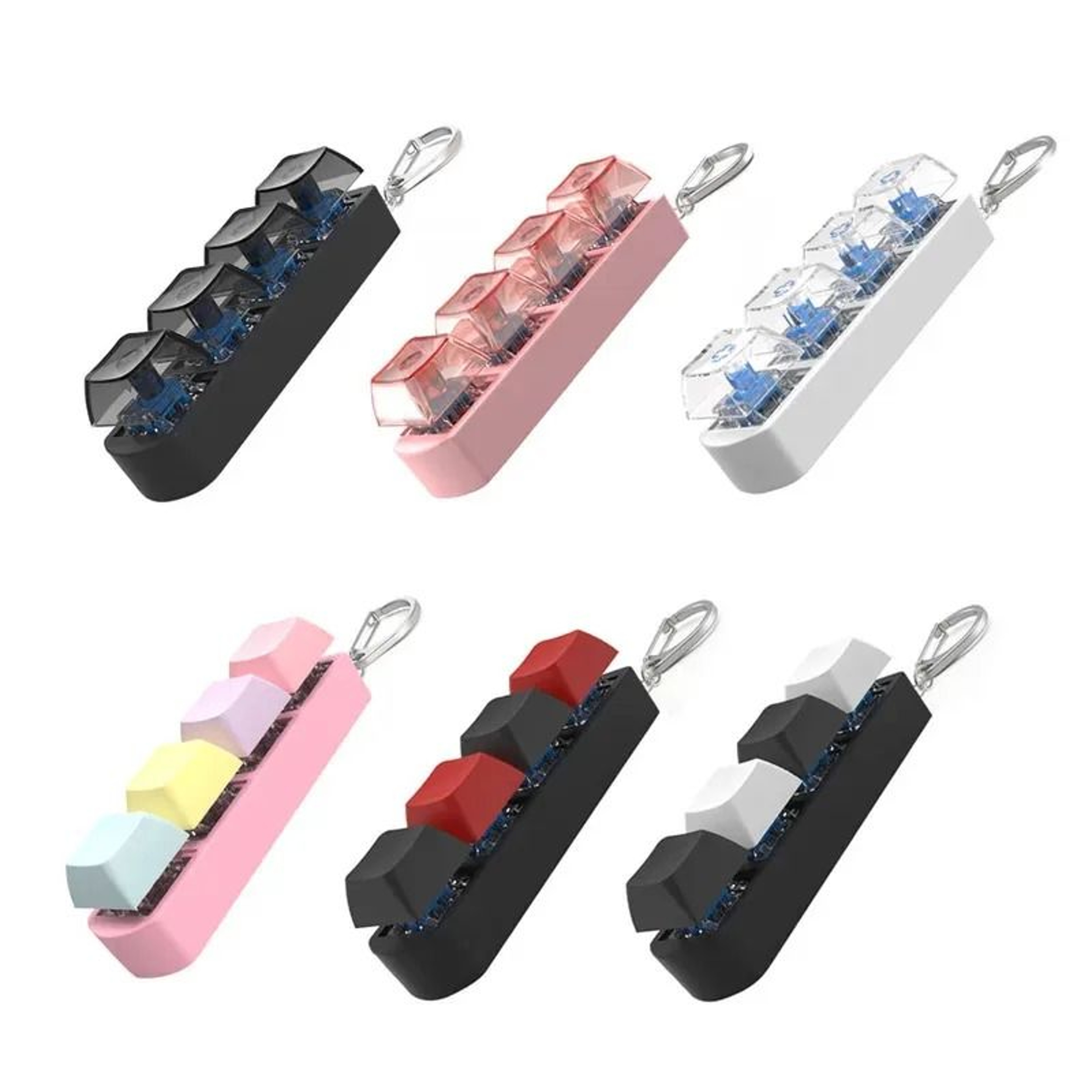 4Key Mechanical Keyboard Fidget Keychain 0