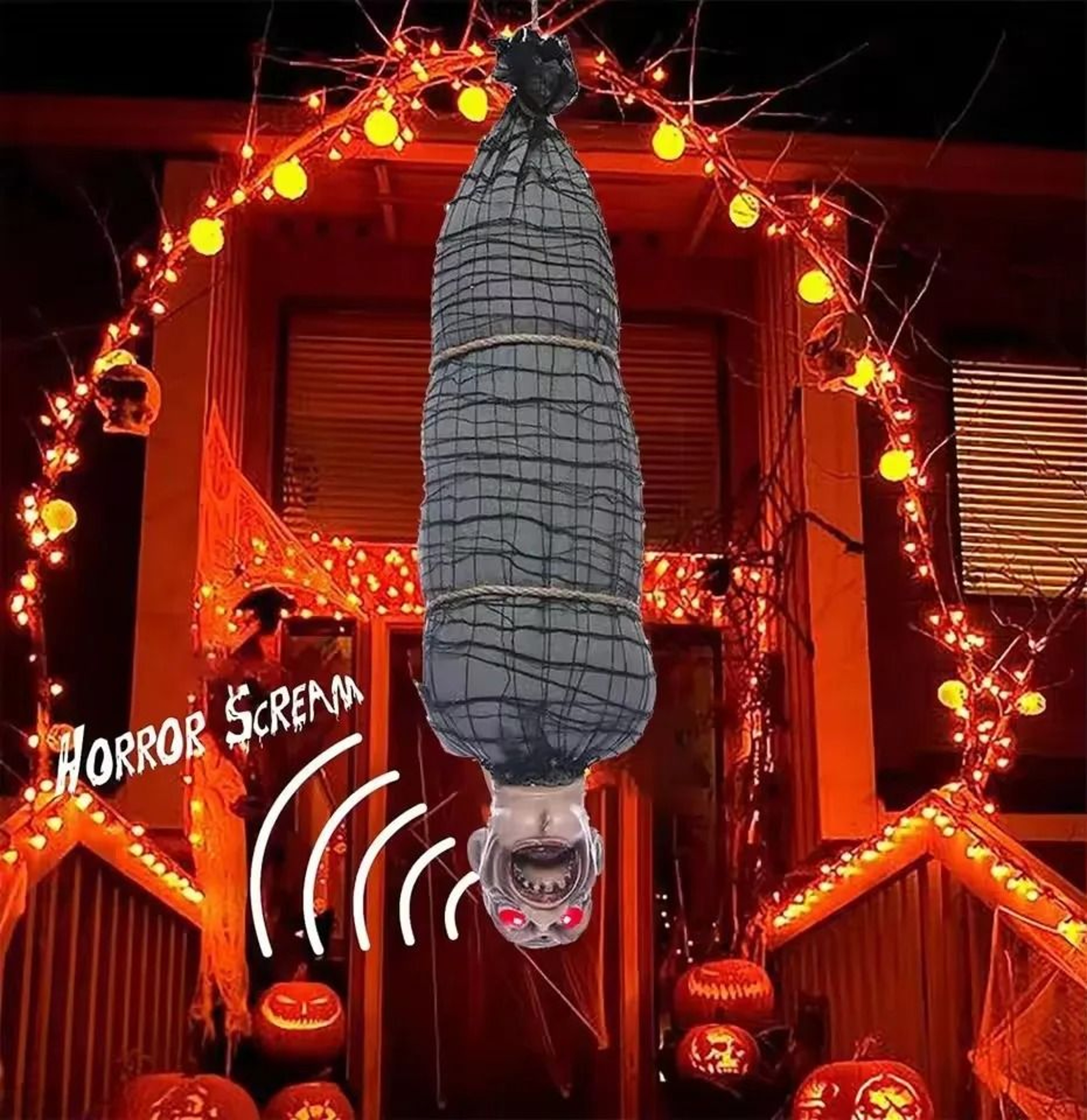 Animated Hanging Halloween Corpse 0