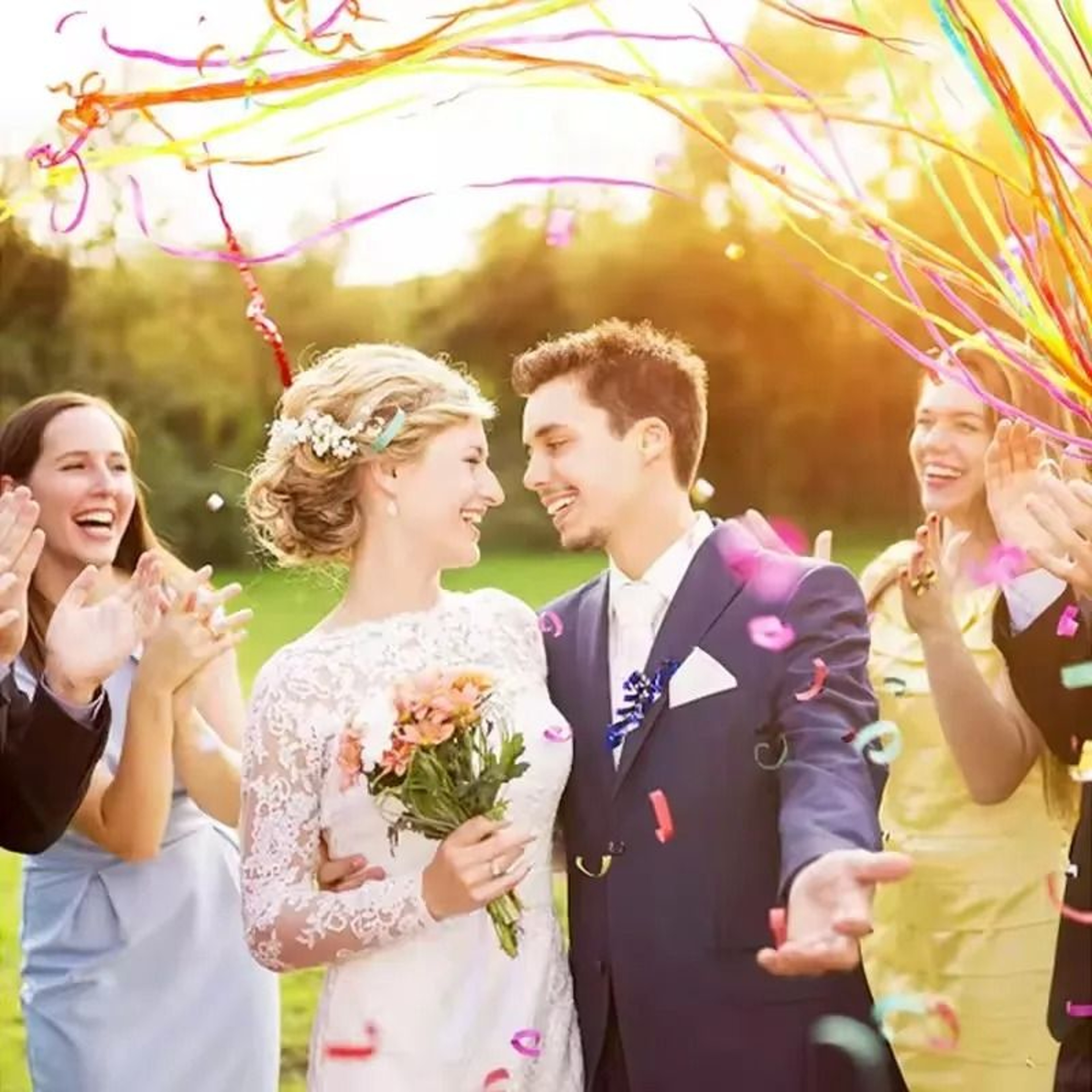 Colorful Hand Throw Confetti Streamers 1