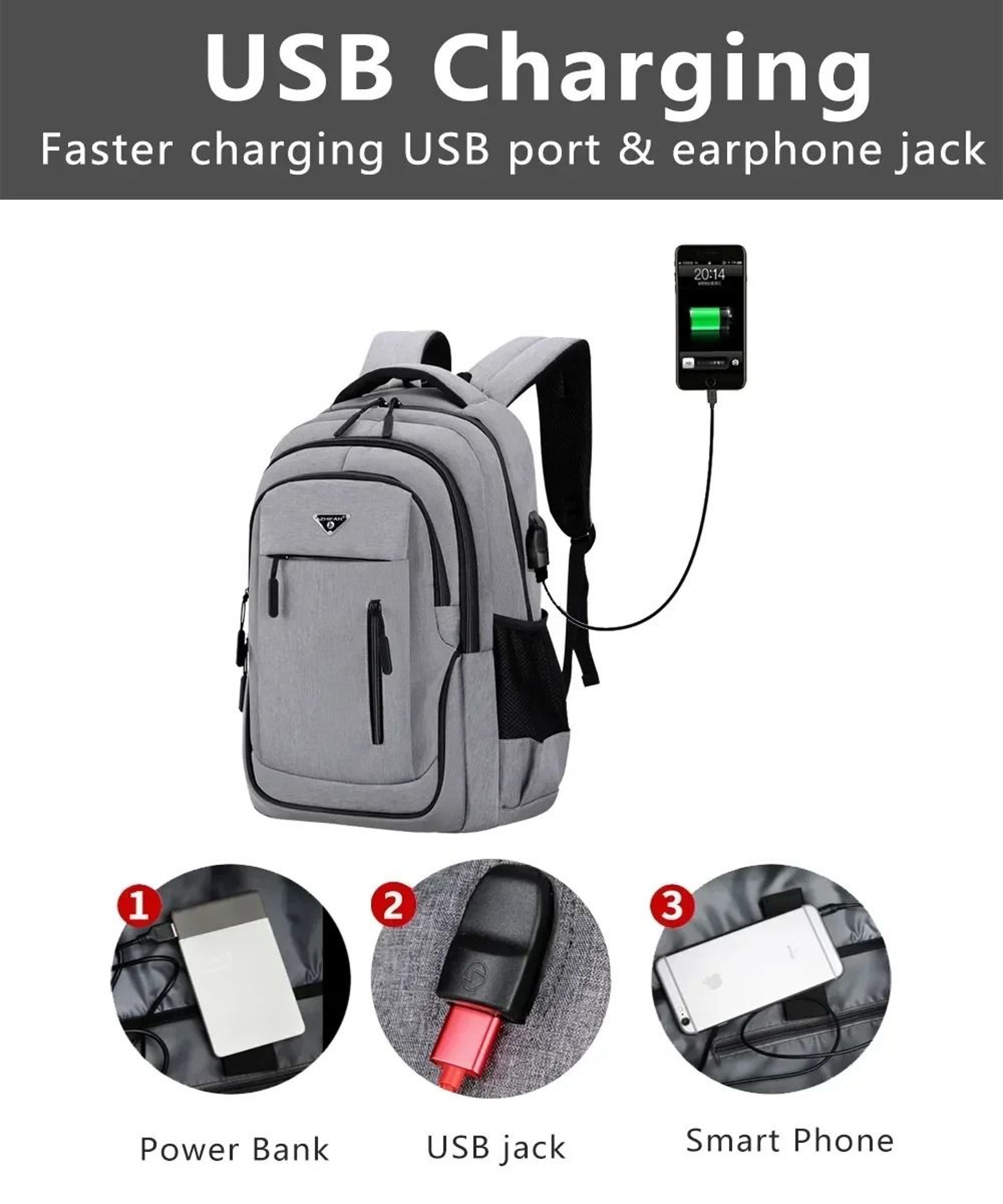 Large Capacity Oxford Laptop Backpack 2
