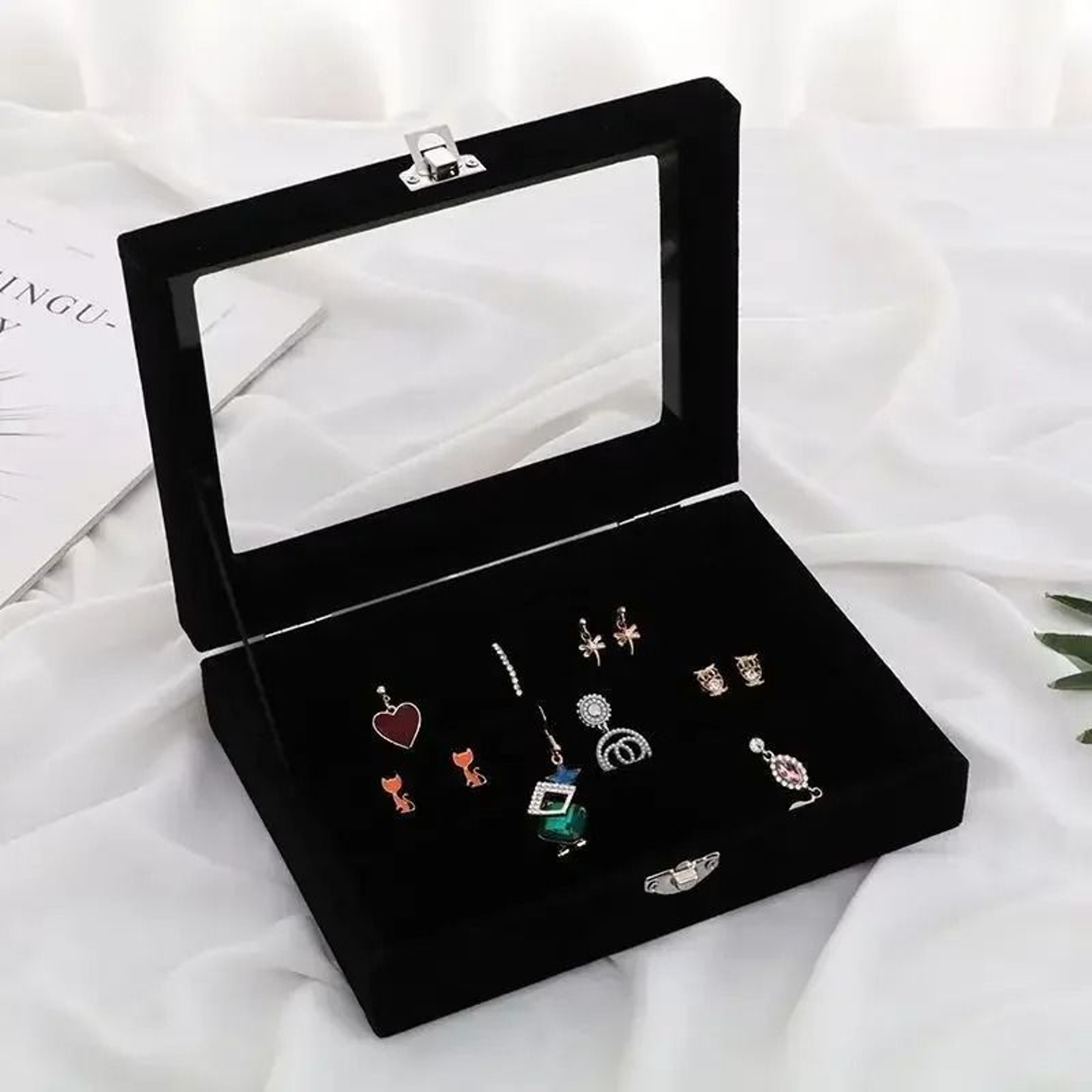 Elegant Covered Jewelry Storage Box 3