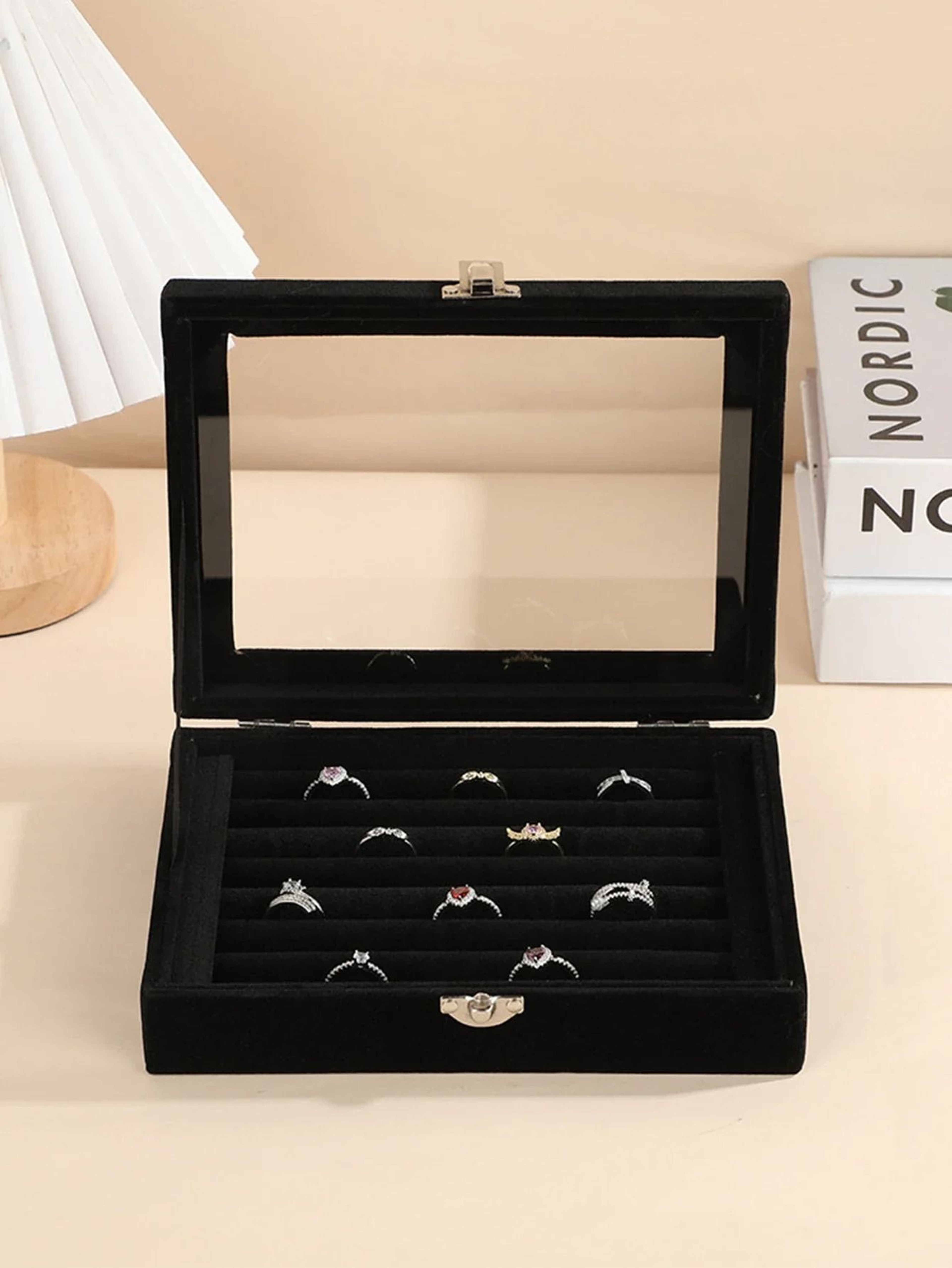Elegant Covered Jewelry Storage Box 5