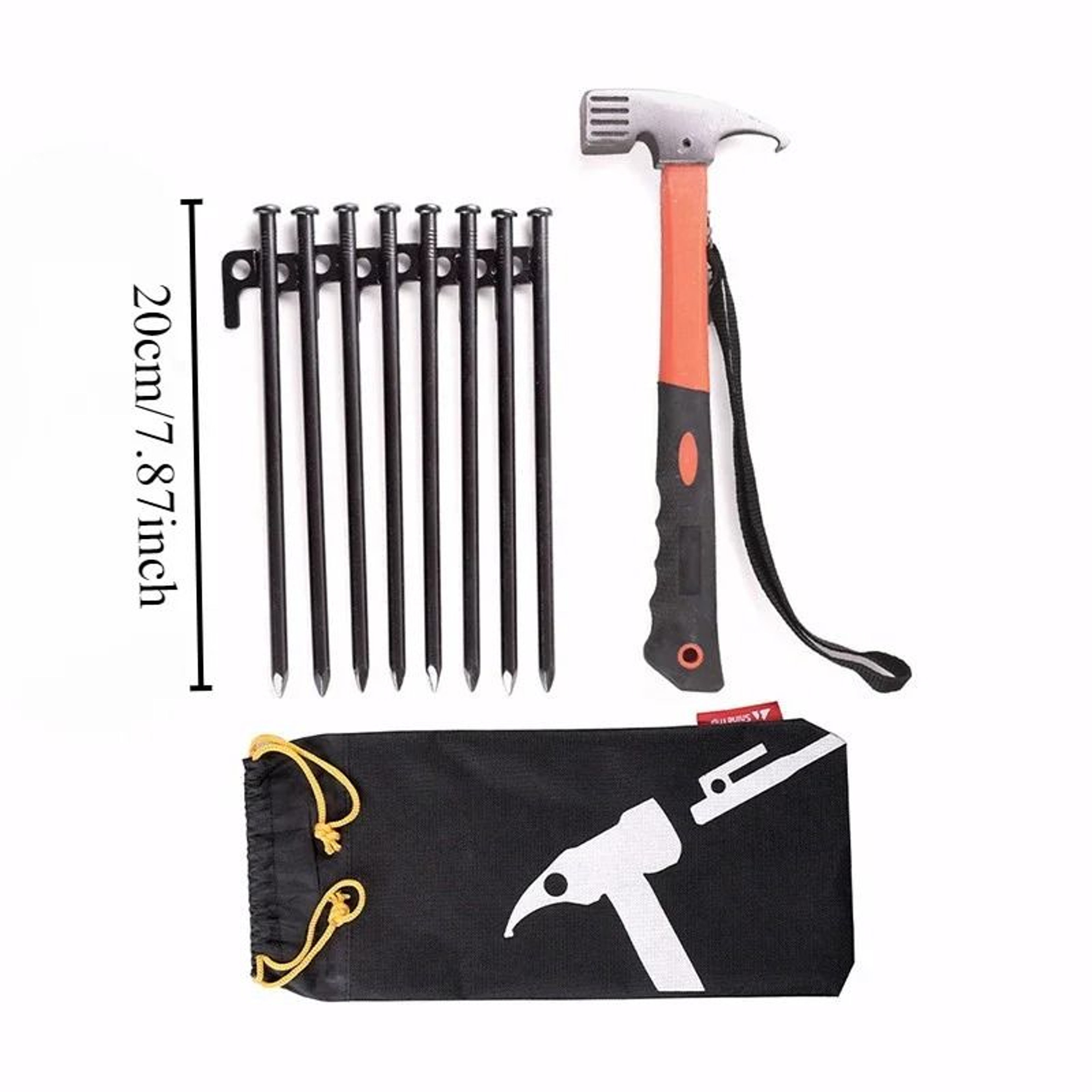 Heavy Duty Camping Tent Stake And Hammer Set 7
