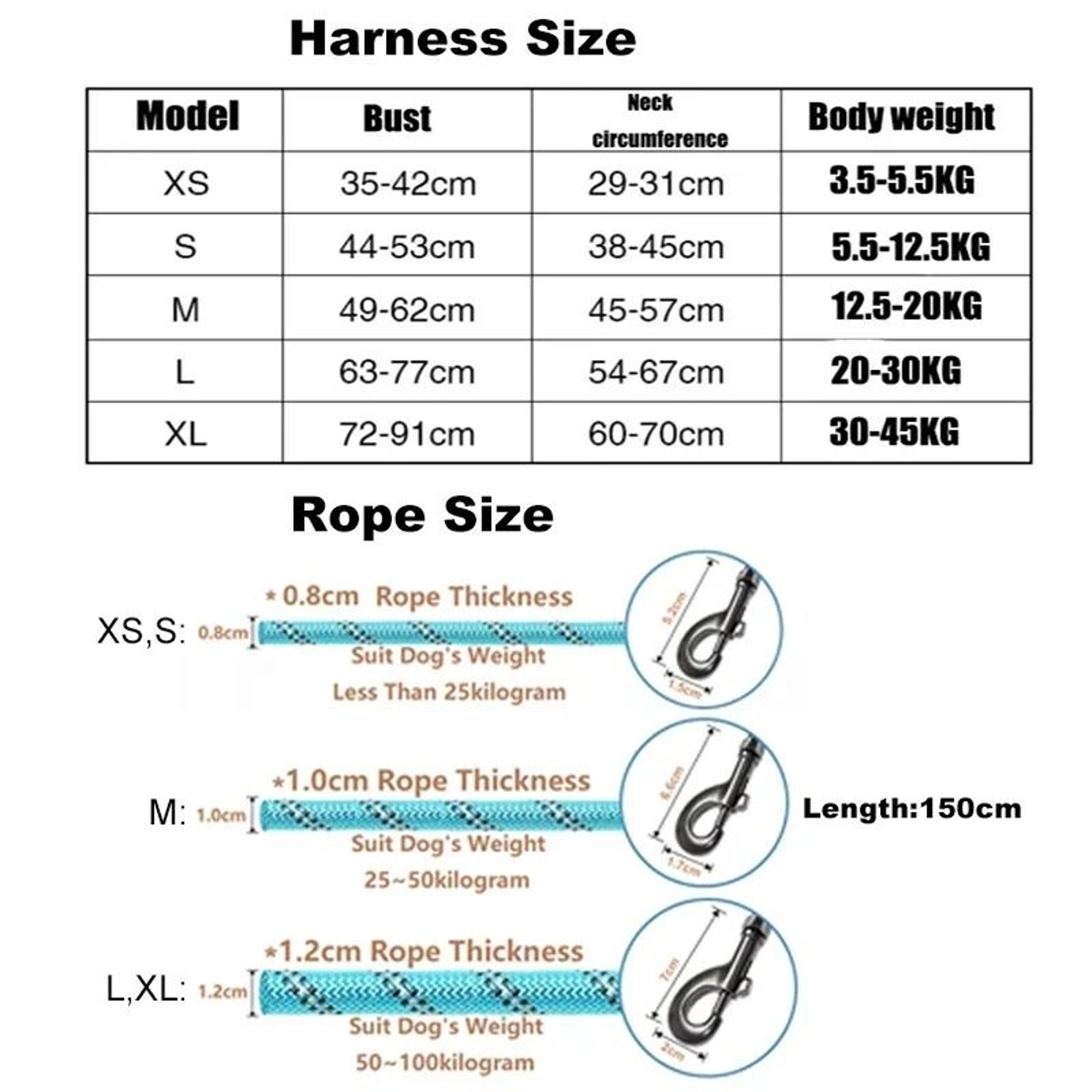 Heavy Duty Adjustable Reflective Dog Harness And Leash Set 5