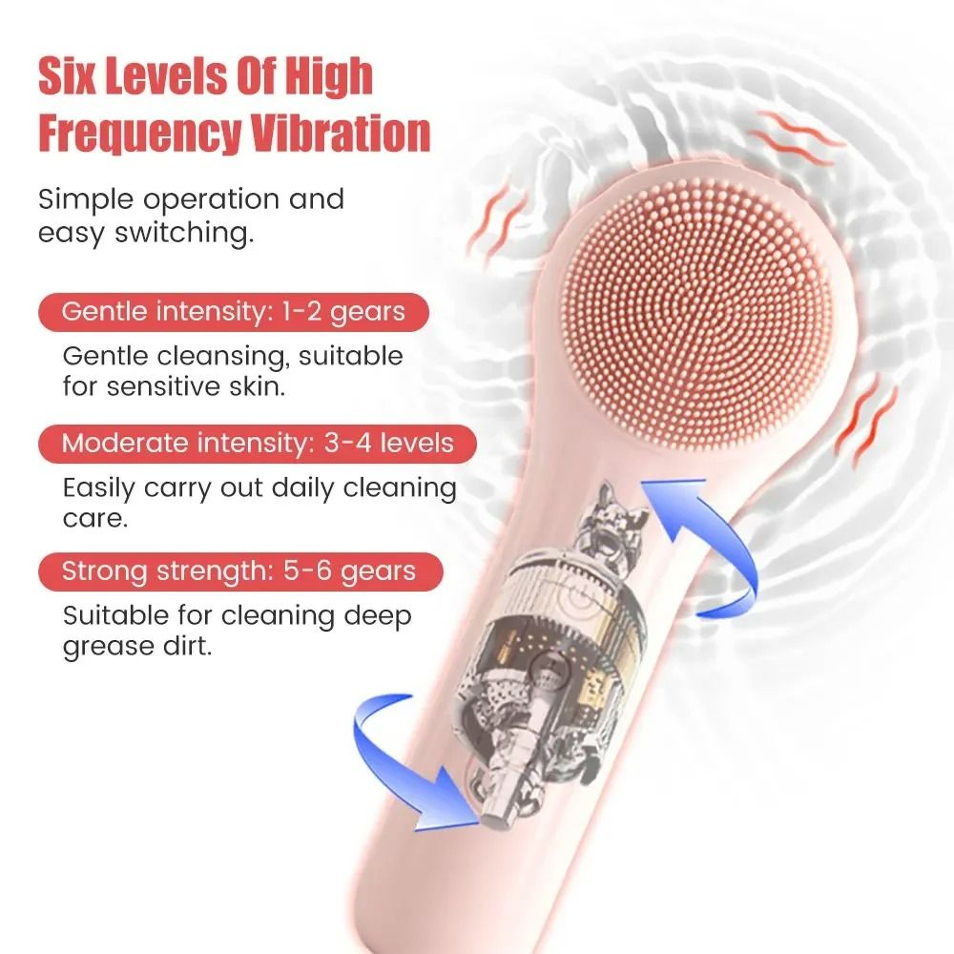 Sonic Silicone Facial Cleansing Brush And Massager 3