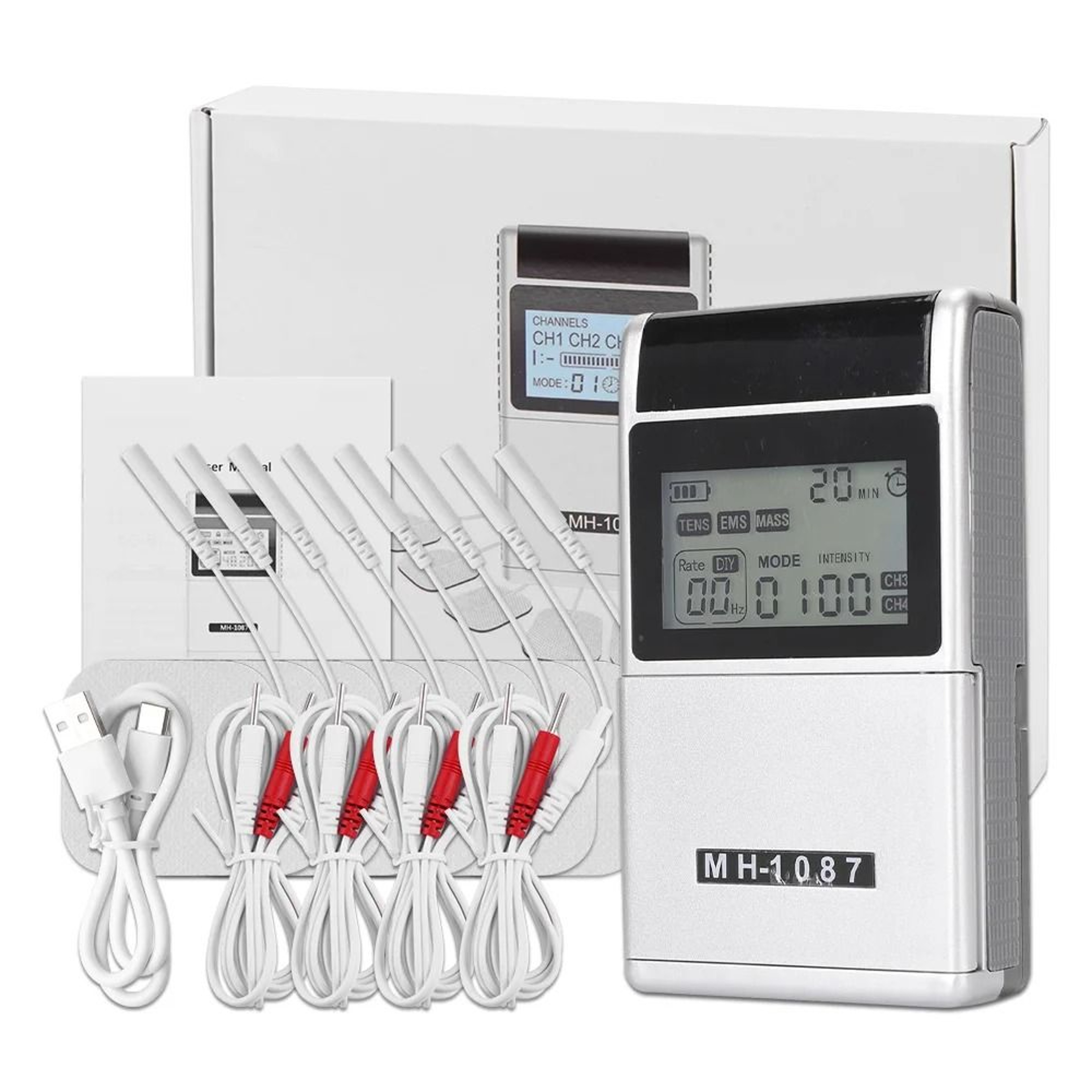Professional Dual Channel TENS And EMS Pulse Therapy System 7