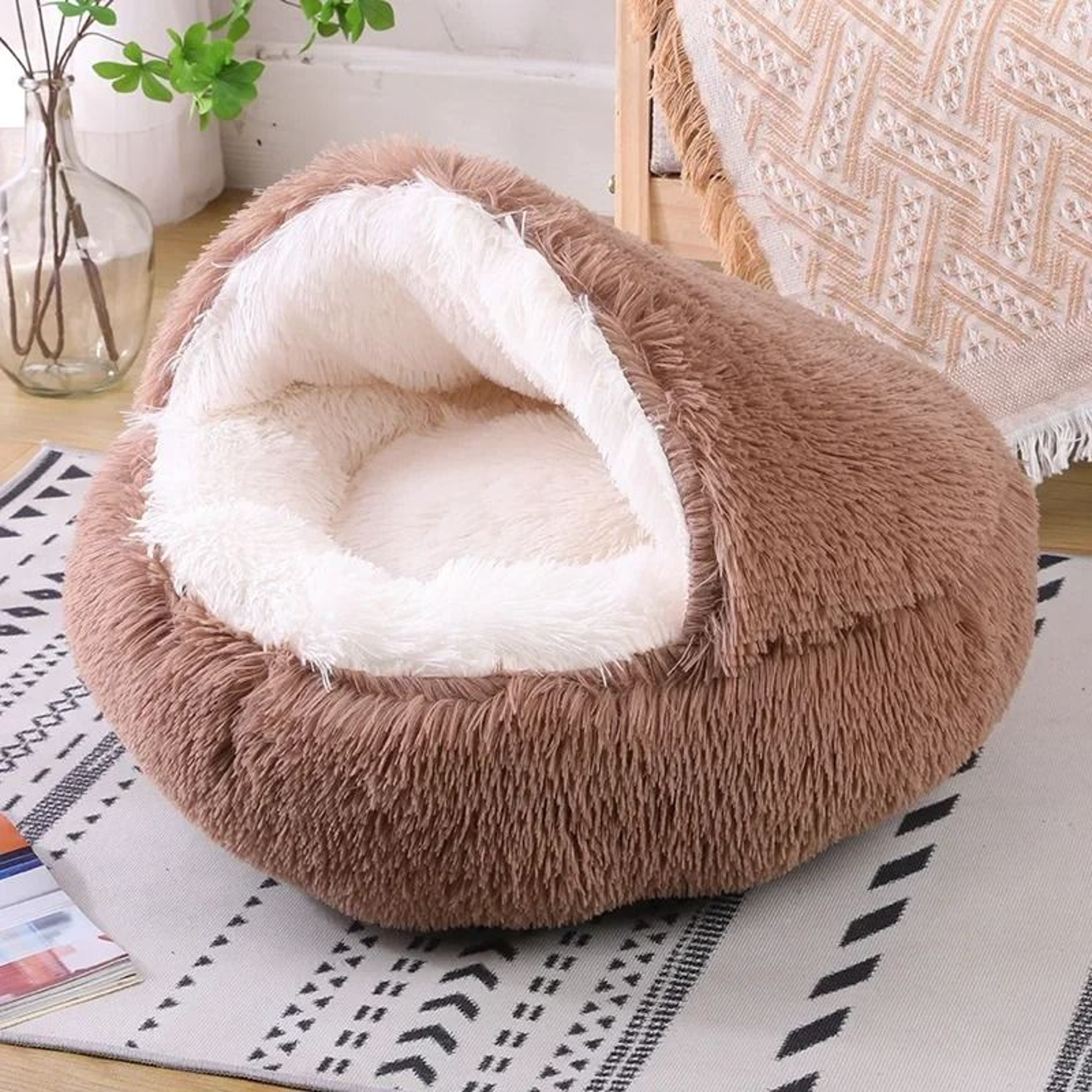 Plush Hooded AntiAnxiety Pet Sanctuary 4