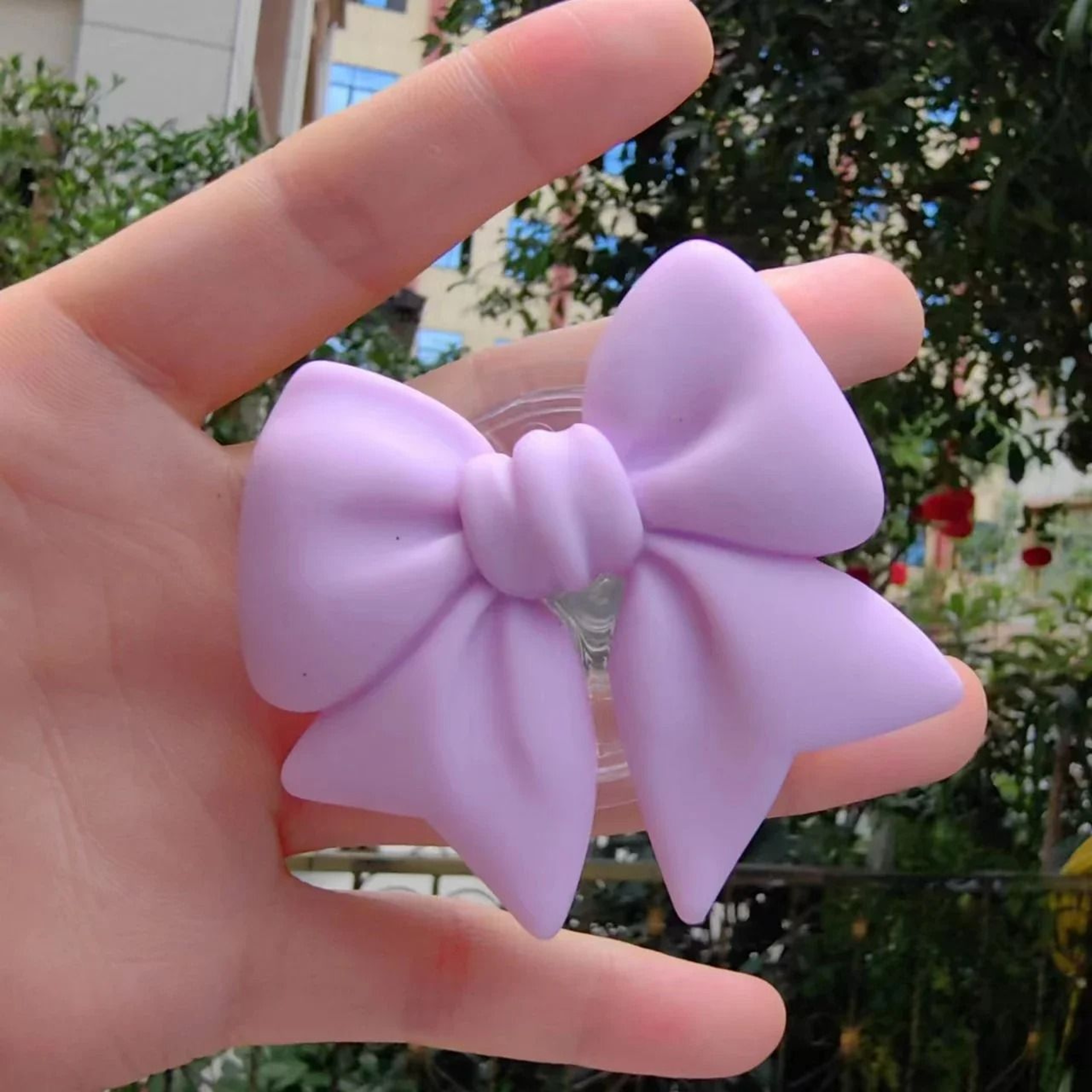 Plain Macaron Bow Knot Universal Phone Grip And Stand 2