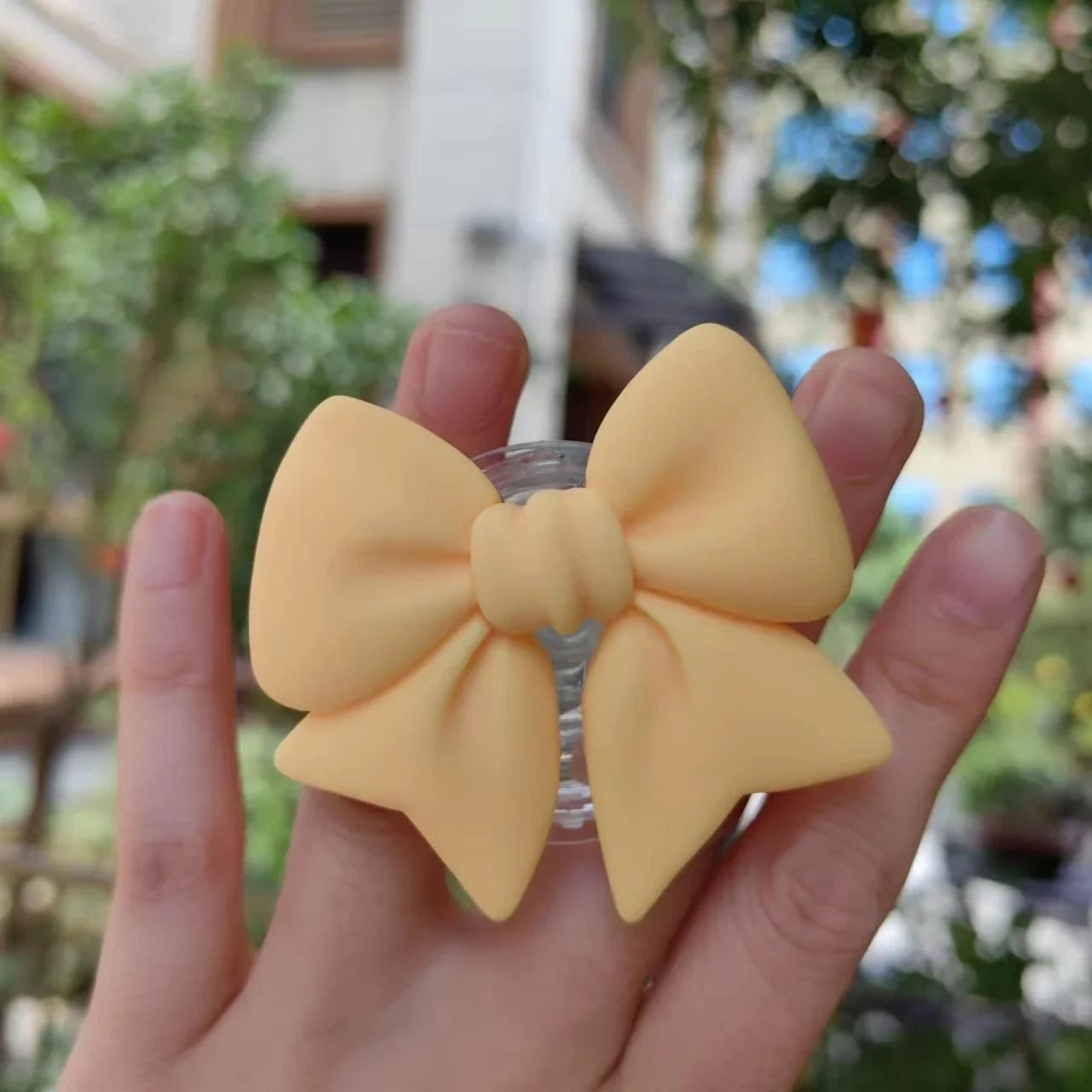 Plain Macaron Bow Knot Universal Phone Grip And Stand 3