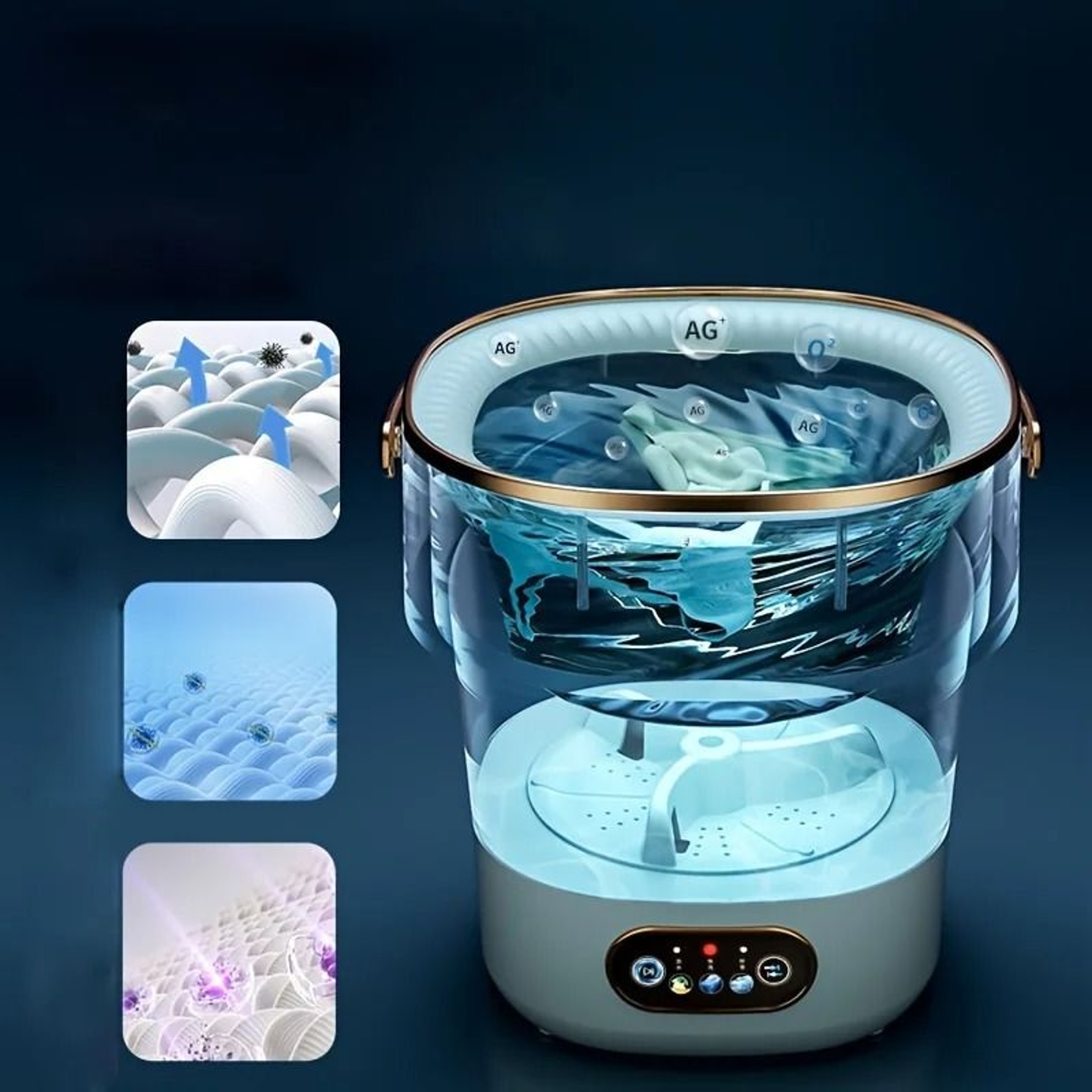 Travel Ready Collapsible 15L Washer  Spin Dryer 1