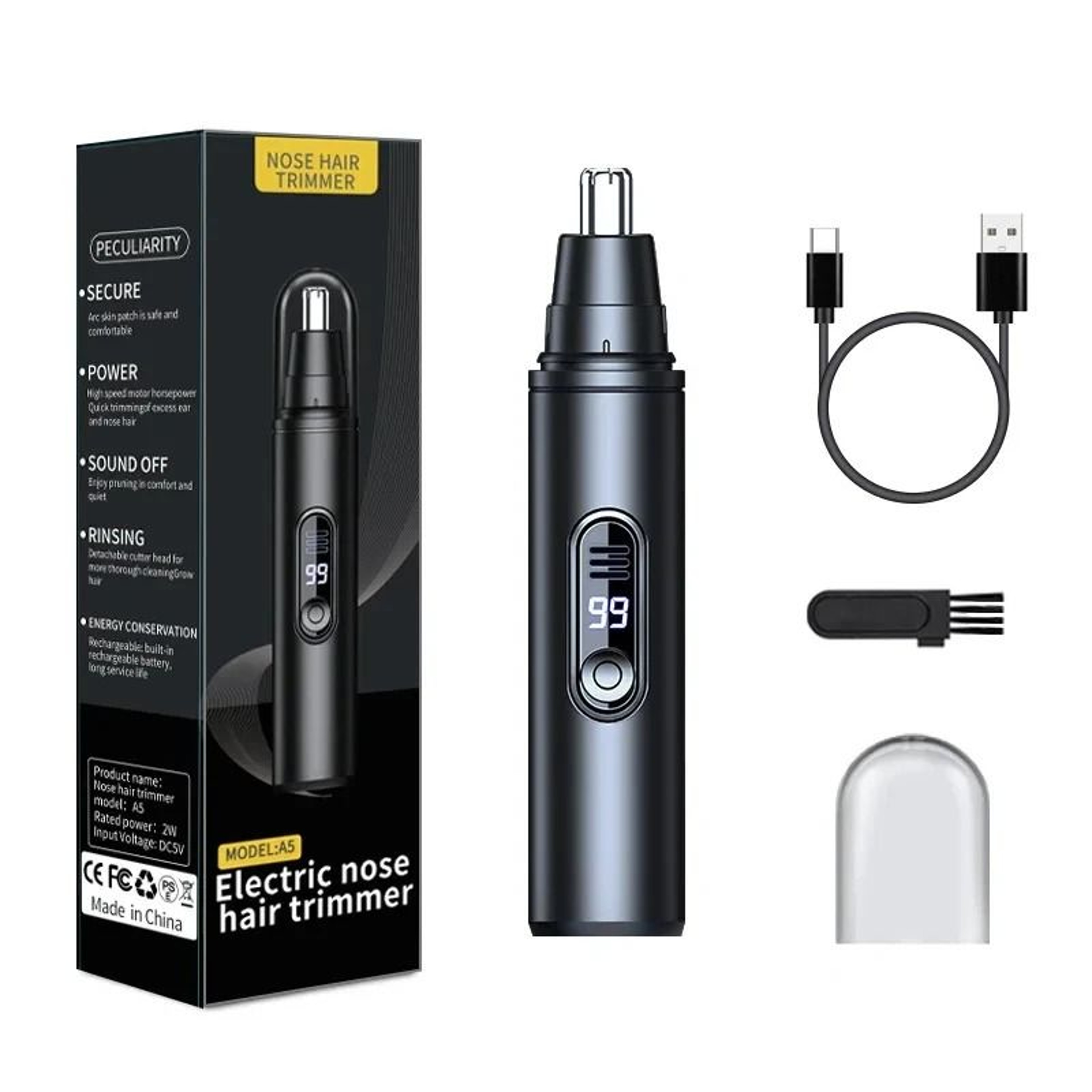Portable Waterproof Mini Pocket Nose And Ear Hair Trimmer 5