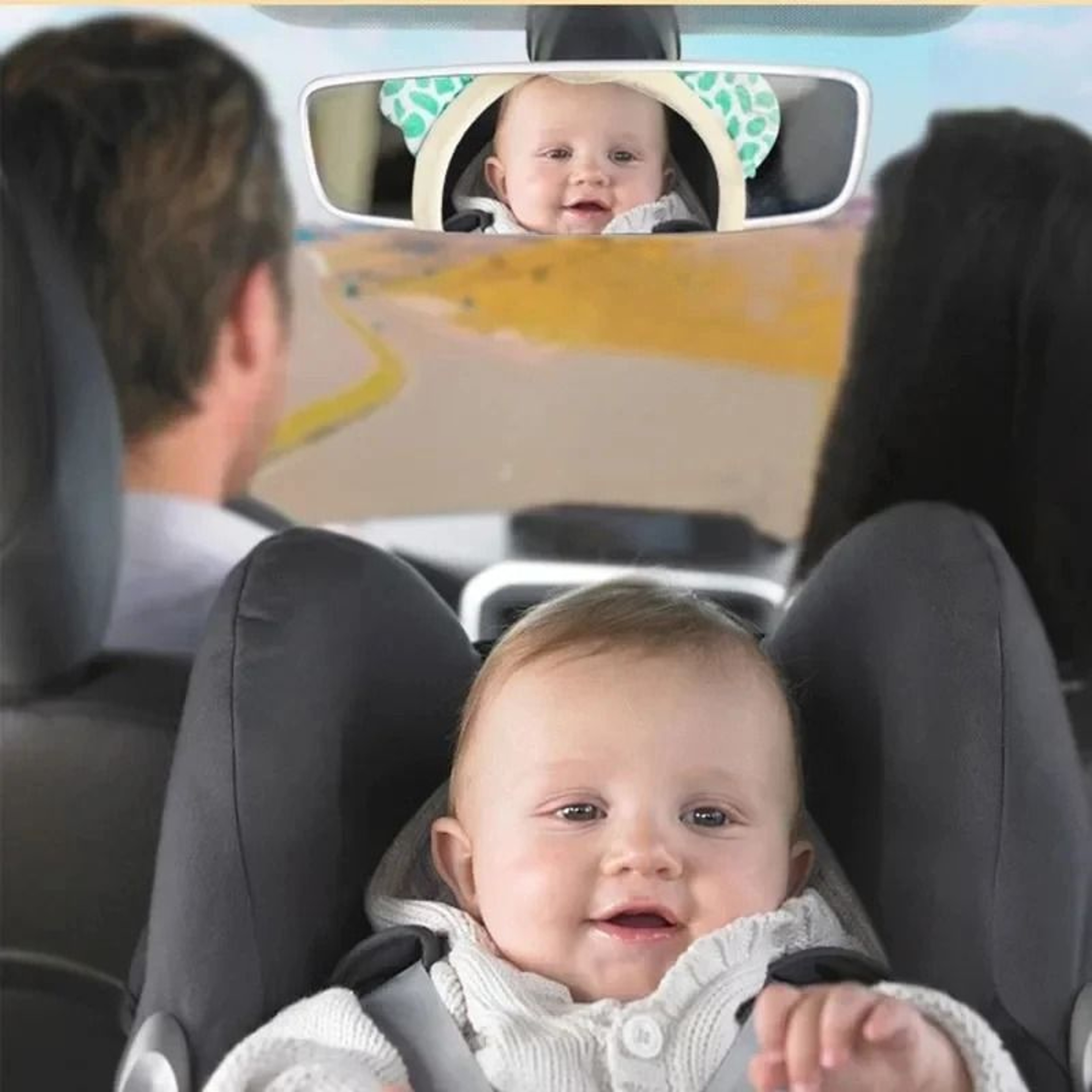 Wide View Shatterproof Rear Facing Baby Car Mirror 1