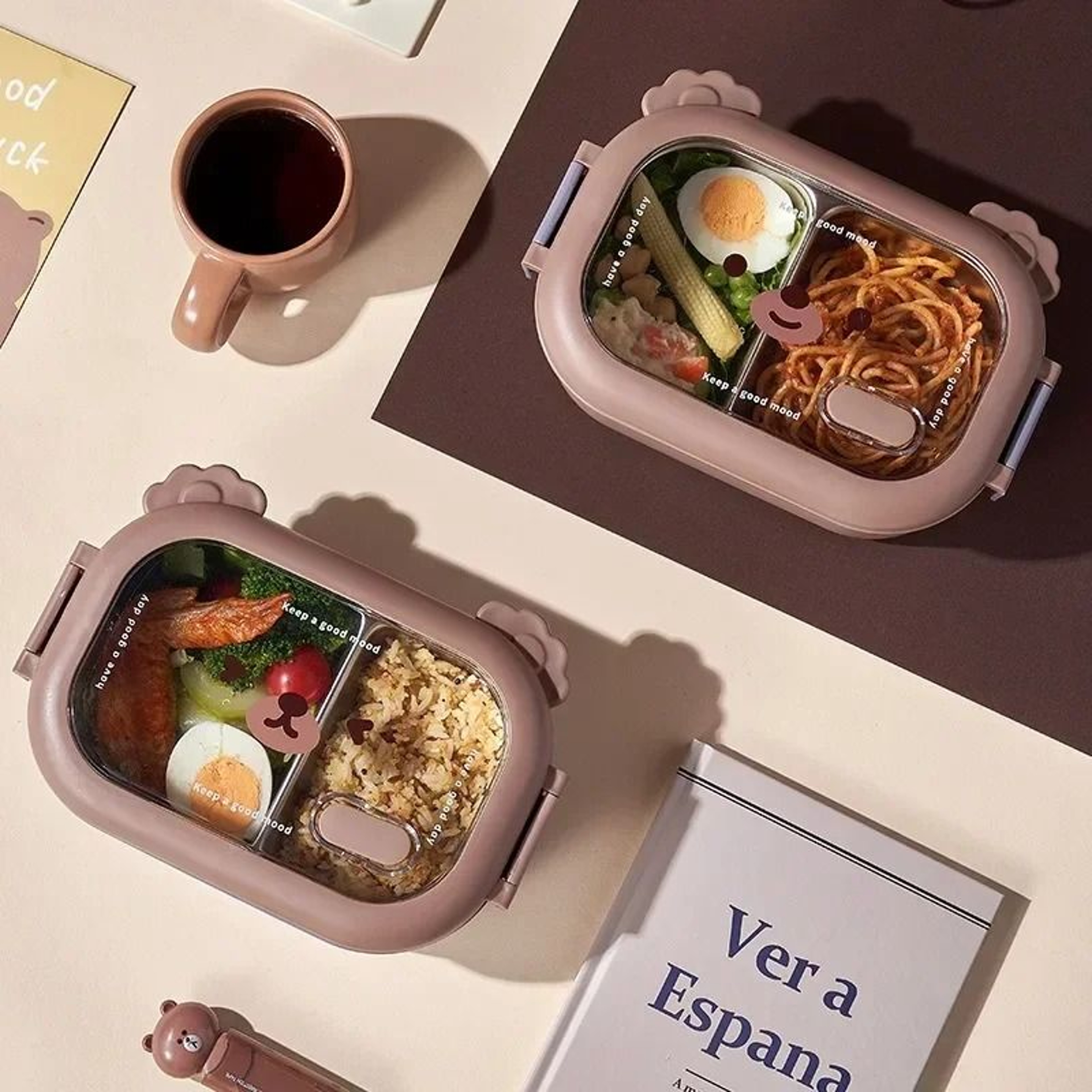 Whimsical BearShaped Stainless Steel Bento System 1