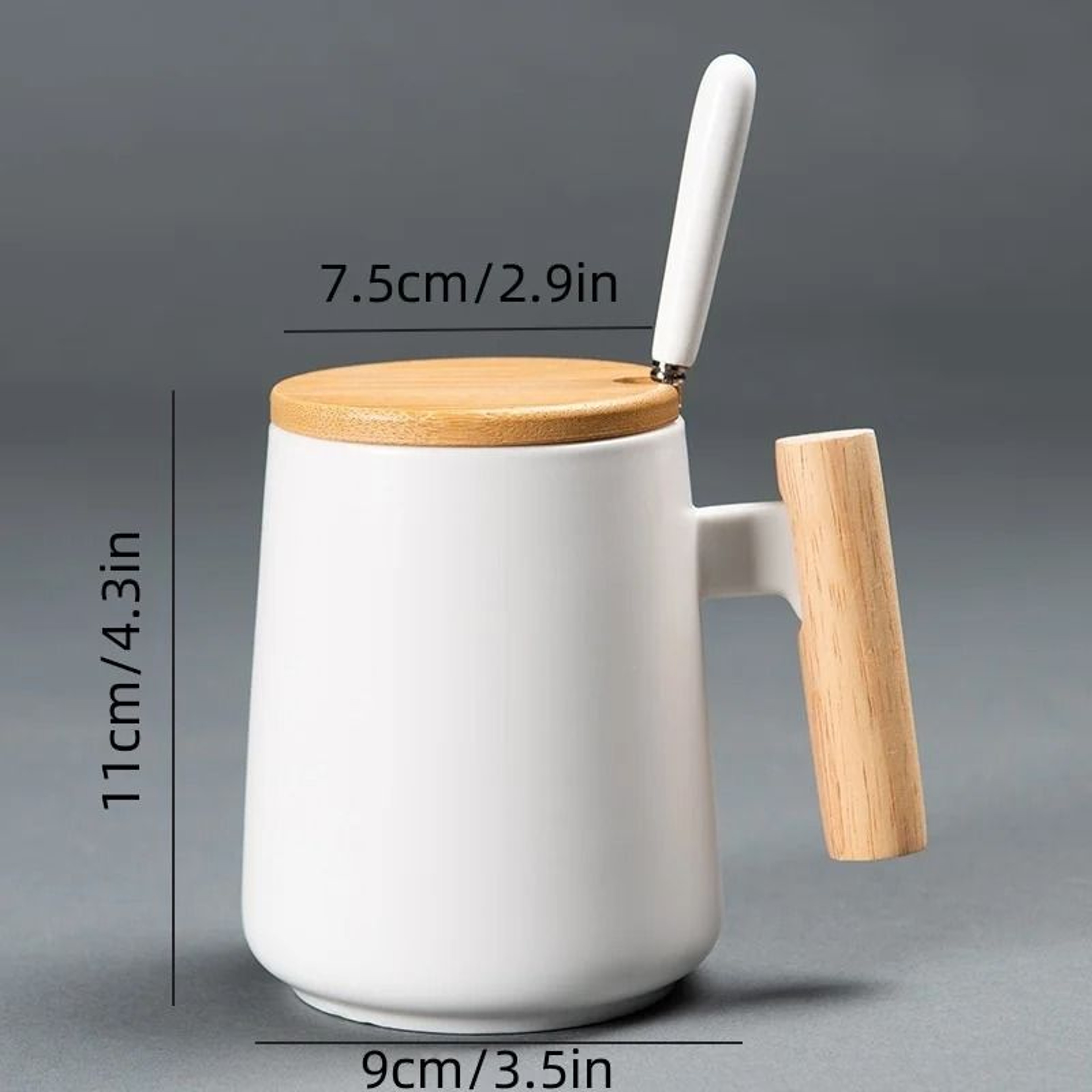 Vintage Nordic Wooden Handle Ceramic Infusion Mug 5