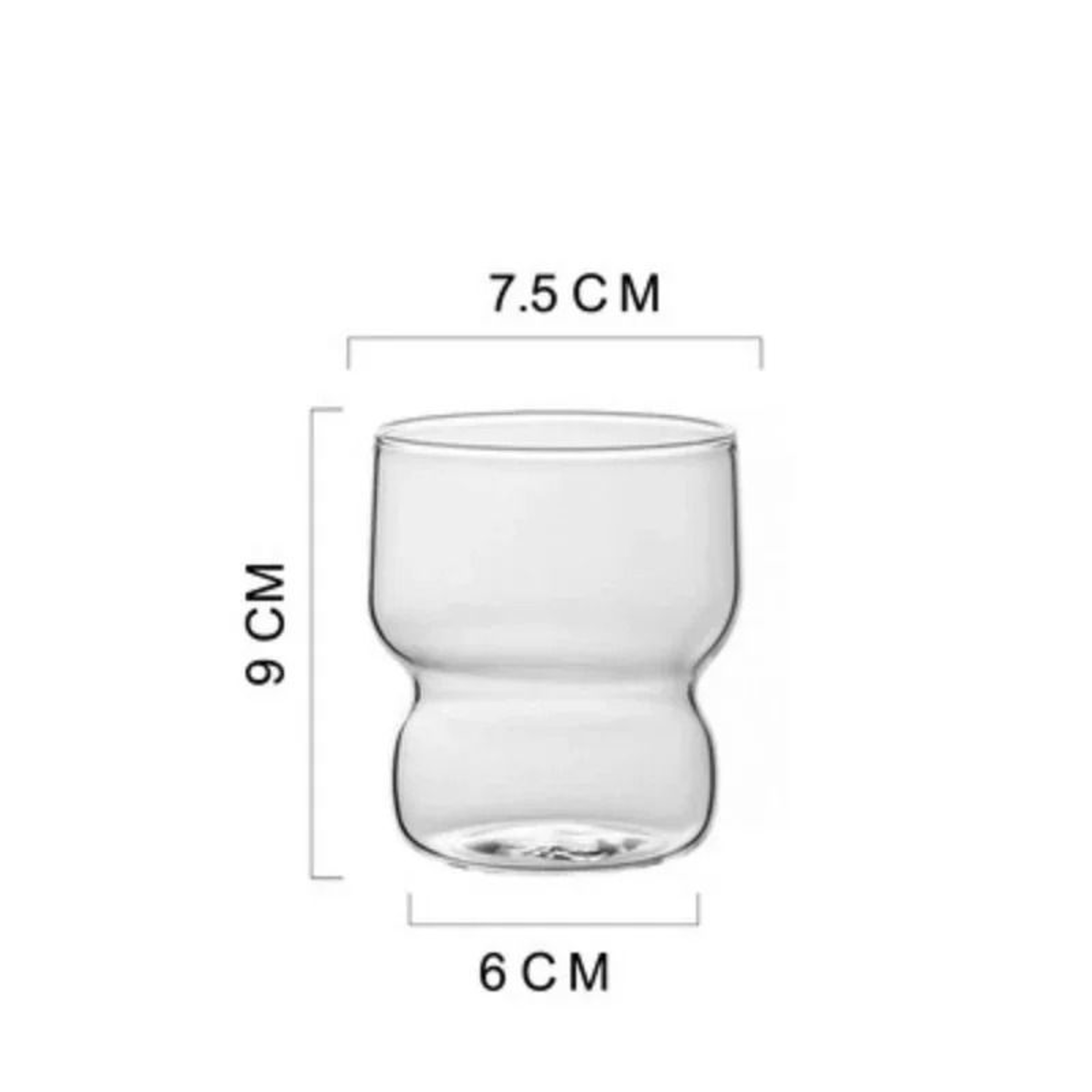 Ribbed Aesthetic Glass Coffee Cup 7