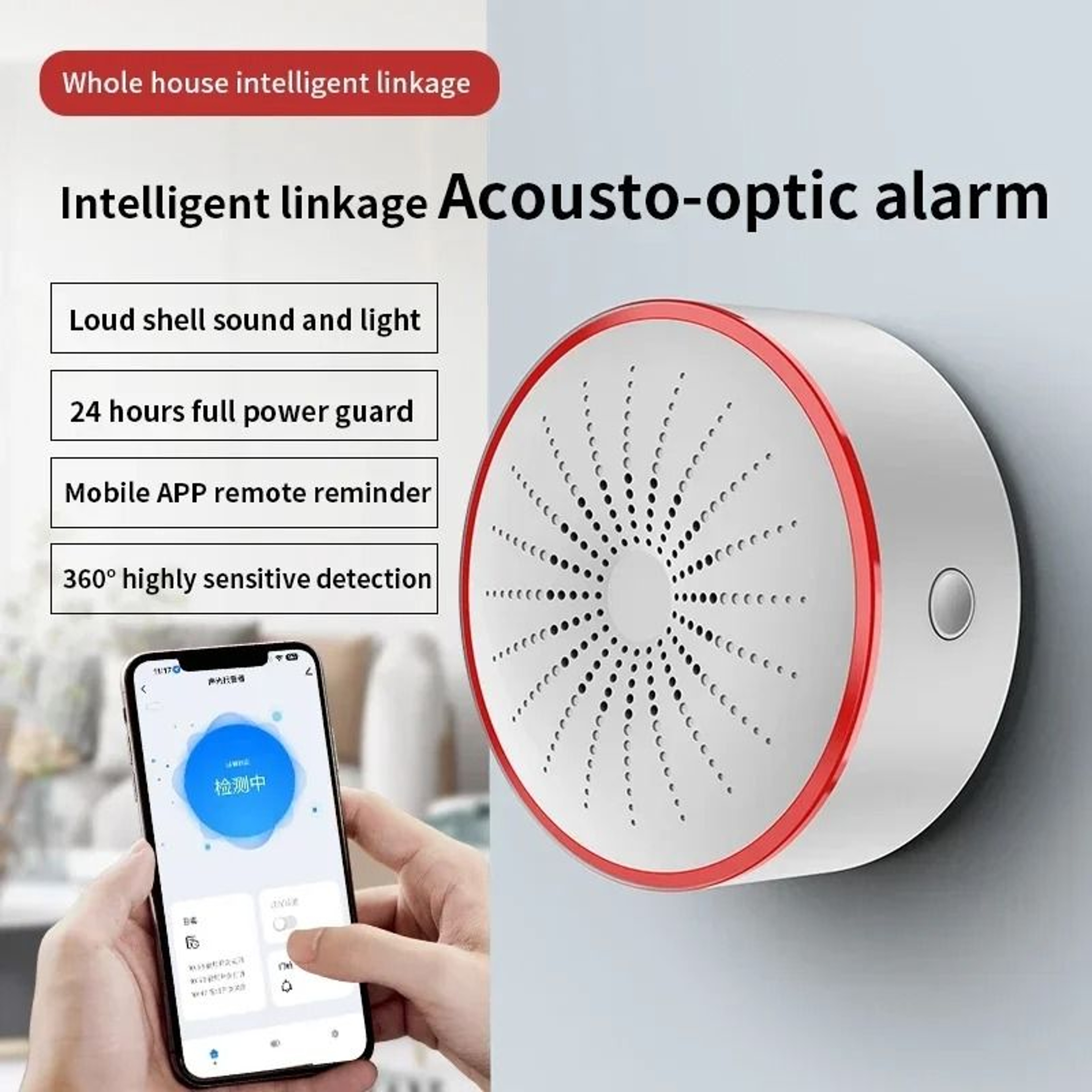 WiFi Zigbee Smart Siren Alarm Sound  Light Alert Detector 4