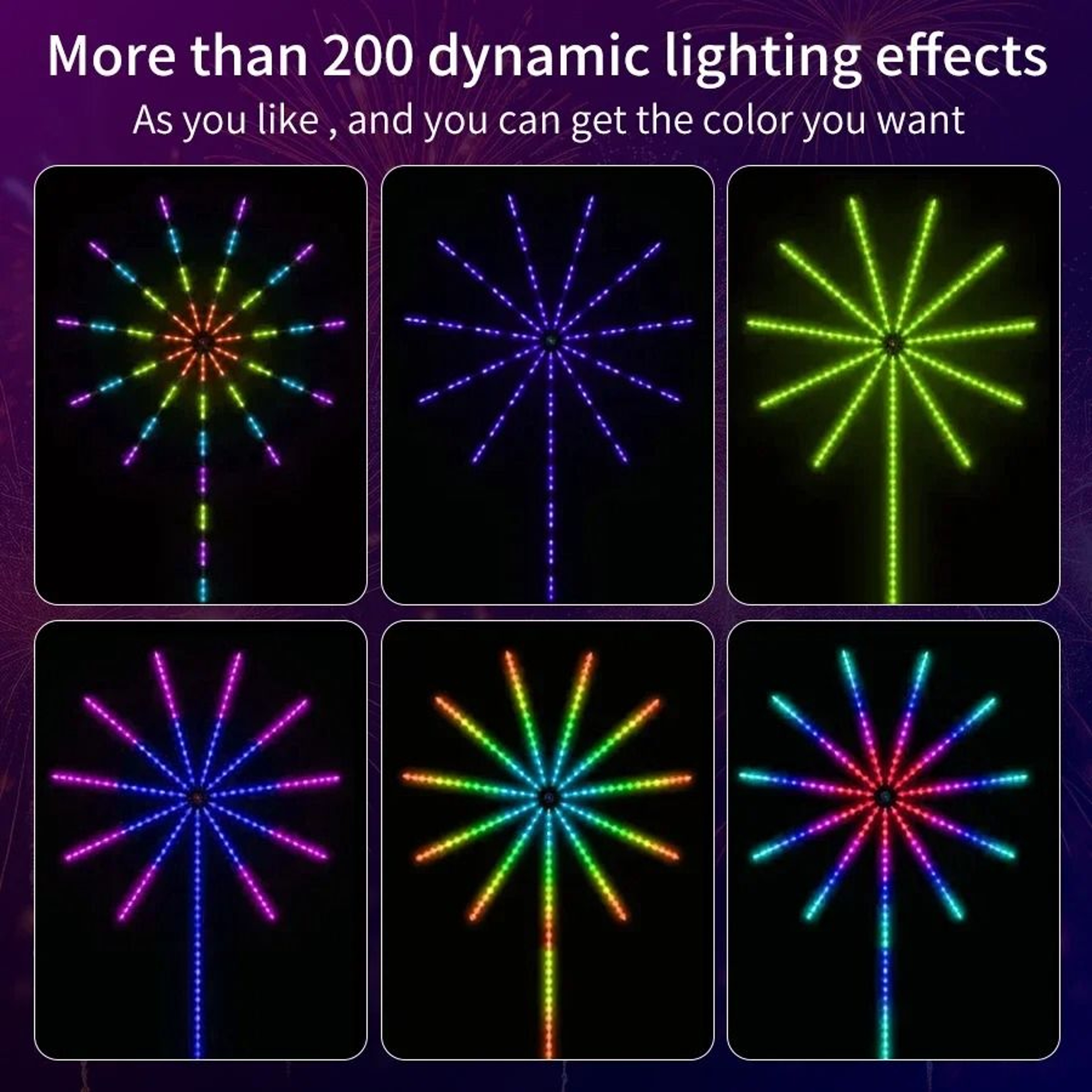 5V RGB LED Firework Strip Lights Bluetooth APP Control 5