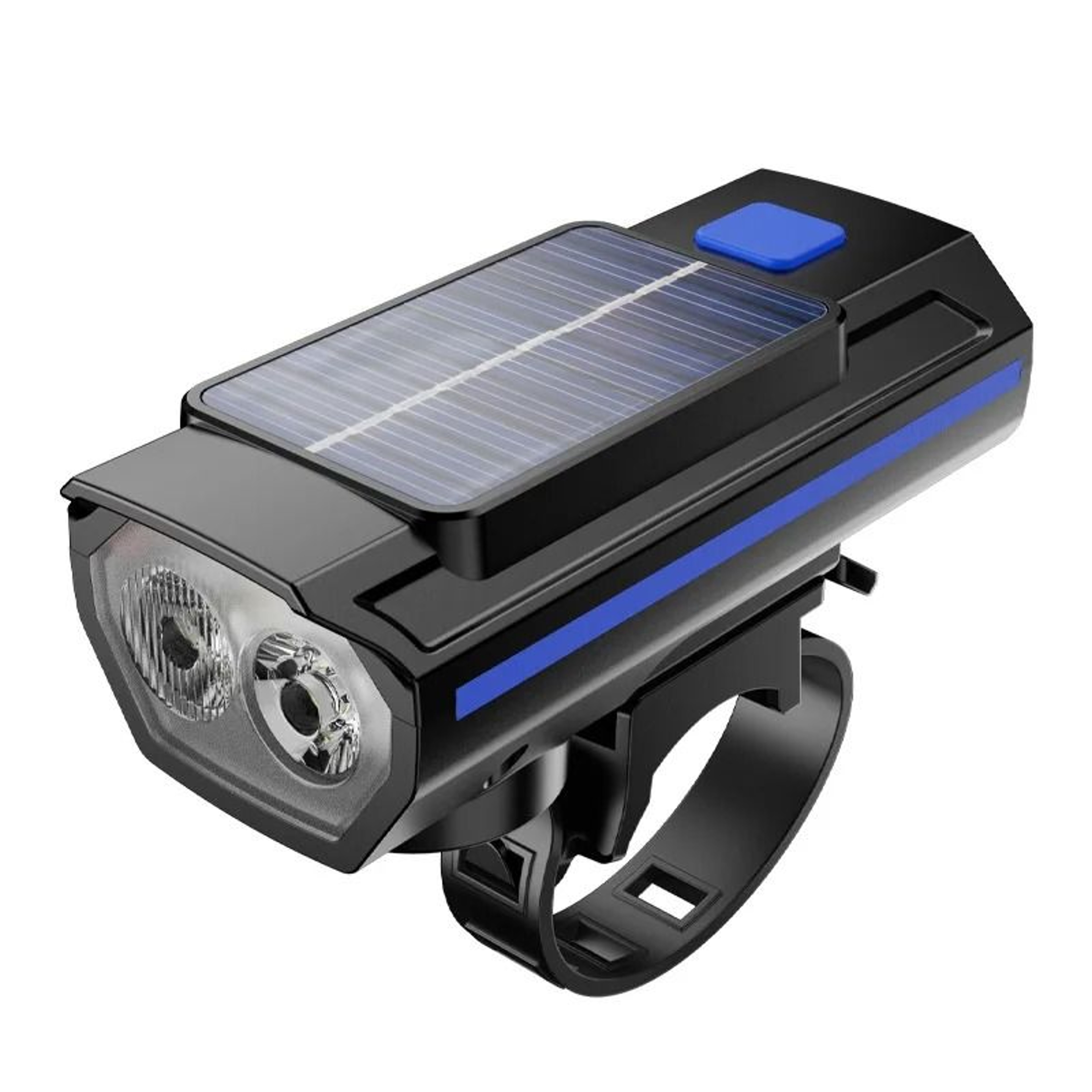 Solar Bicycle Front Light With Horn And USB C Charging 8