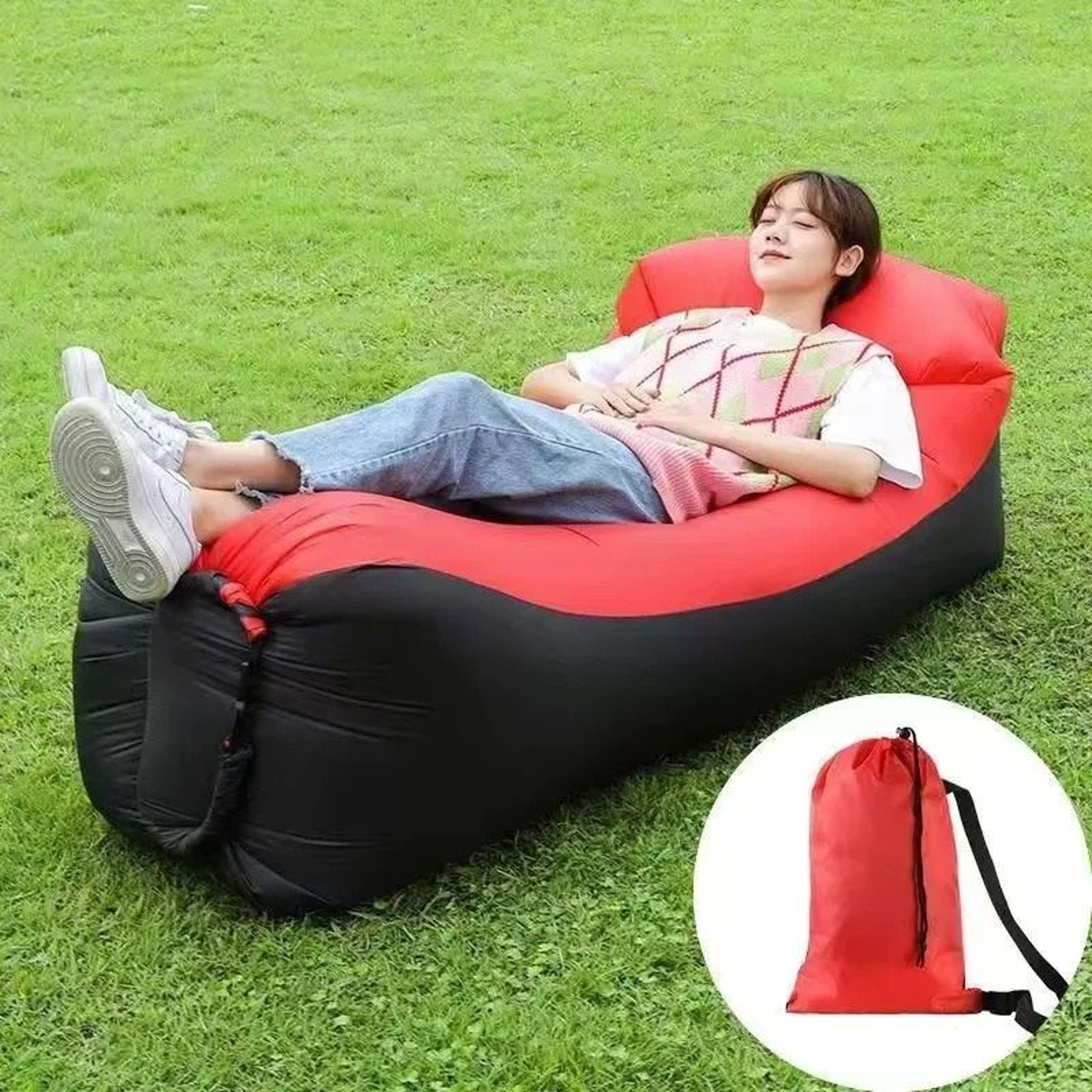 Portable Outdoor Inflatable Lounger And Folding Camping Sofa 11