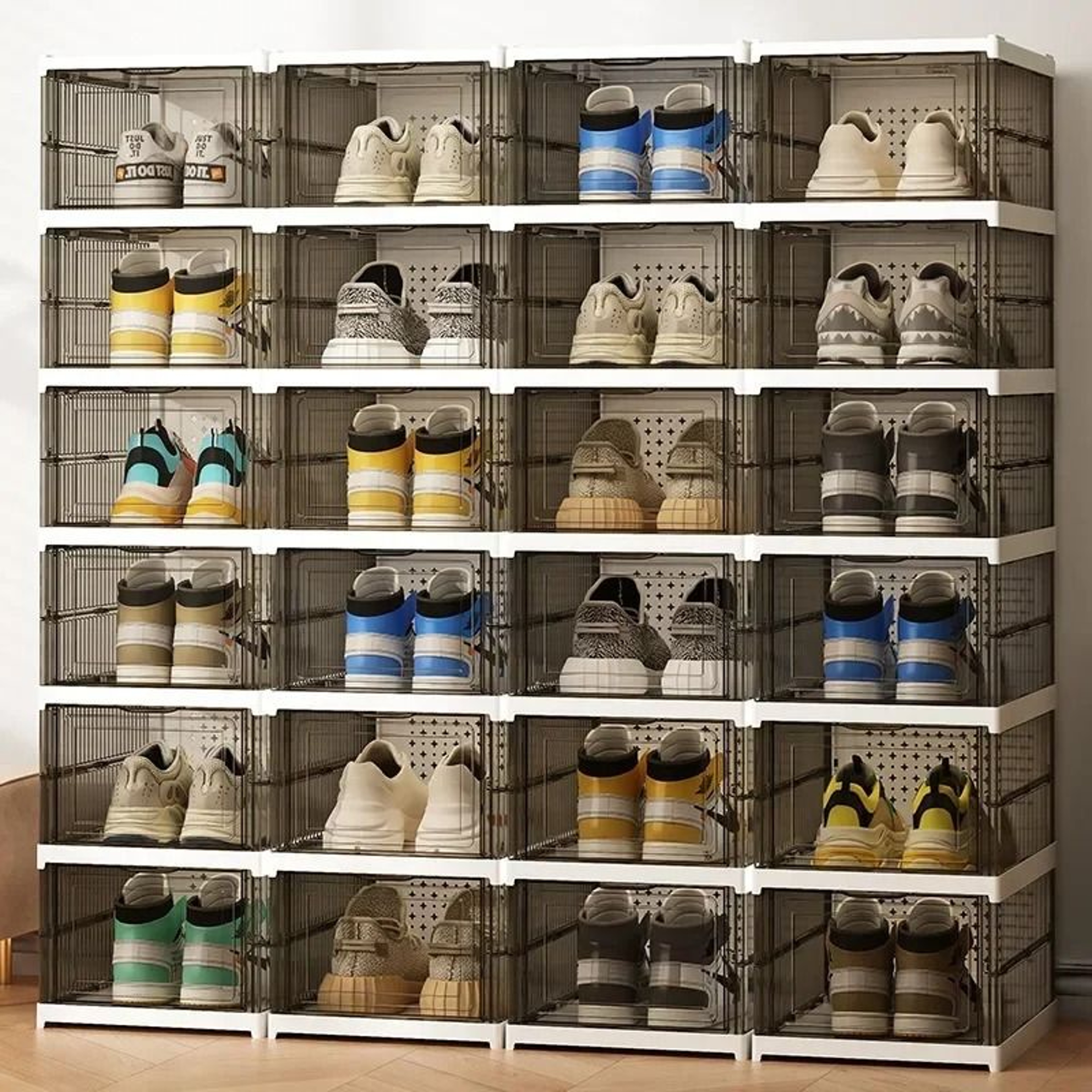 Foldable And Stackable Transparent Sneaker Display Cabinet 1