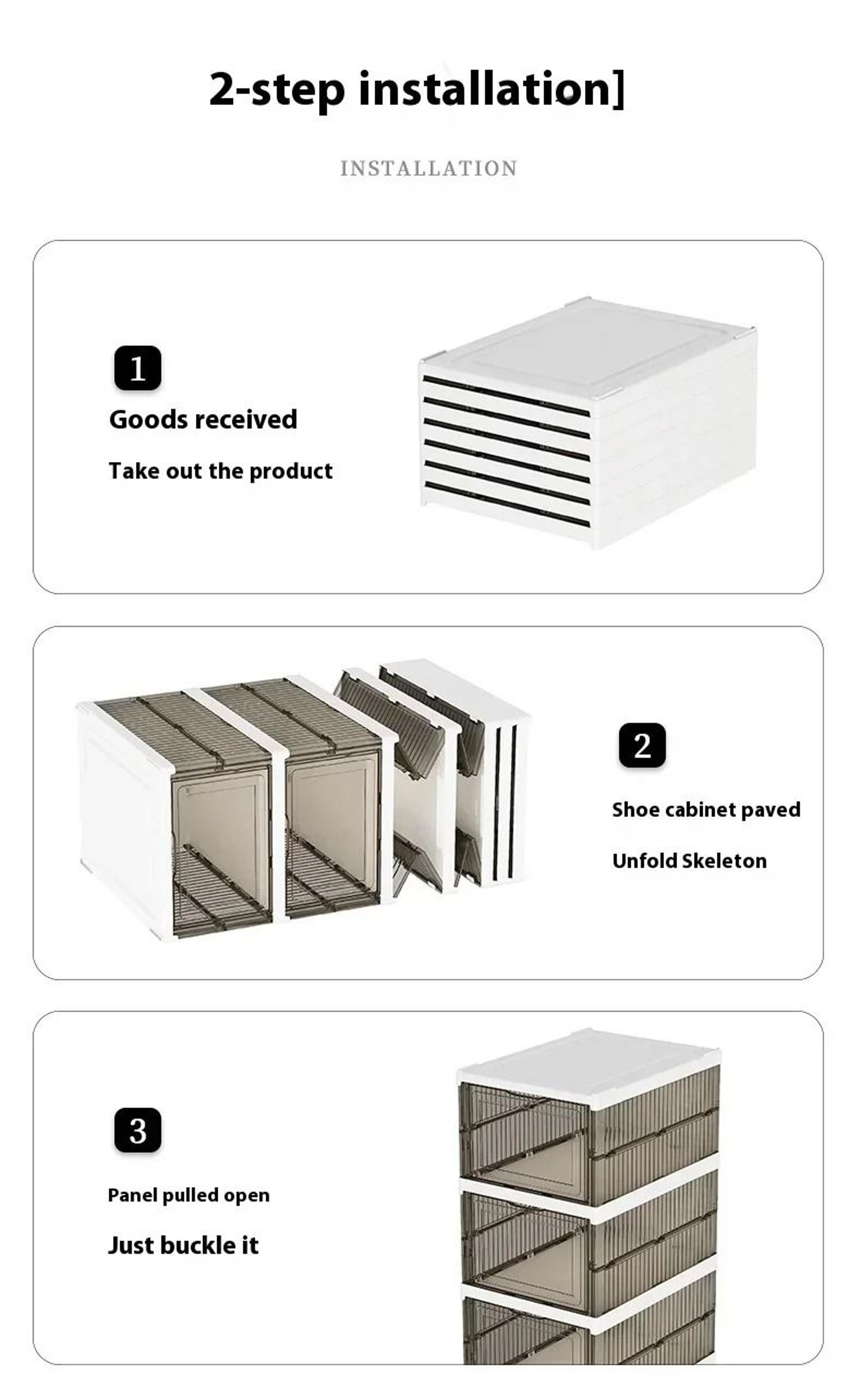 Foldable And Stackable Transparent Sneaker Display Cabinet 4