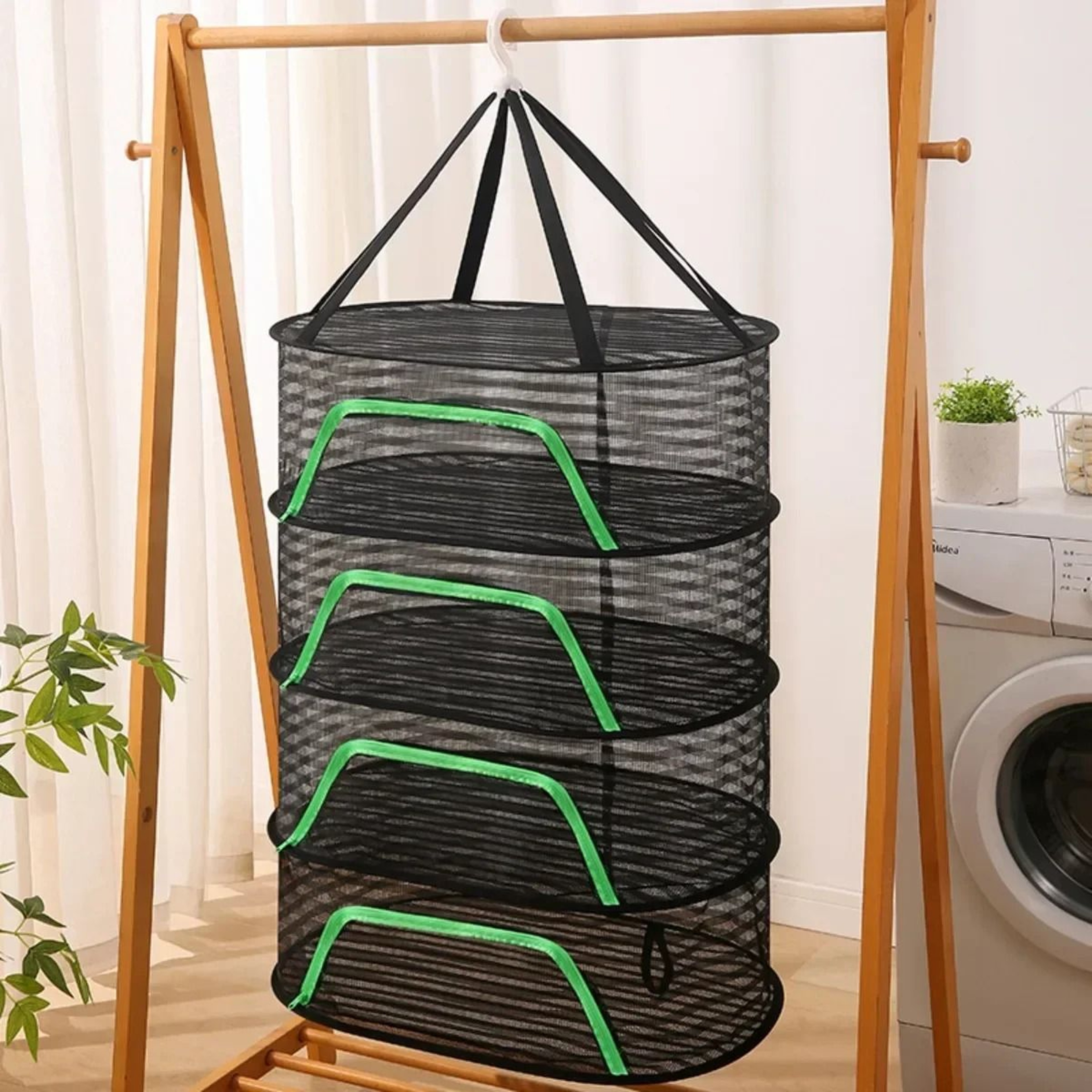 Multi Layer Foldable Hanging Herb And Food Drying Net 0