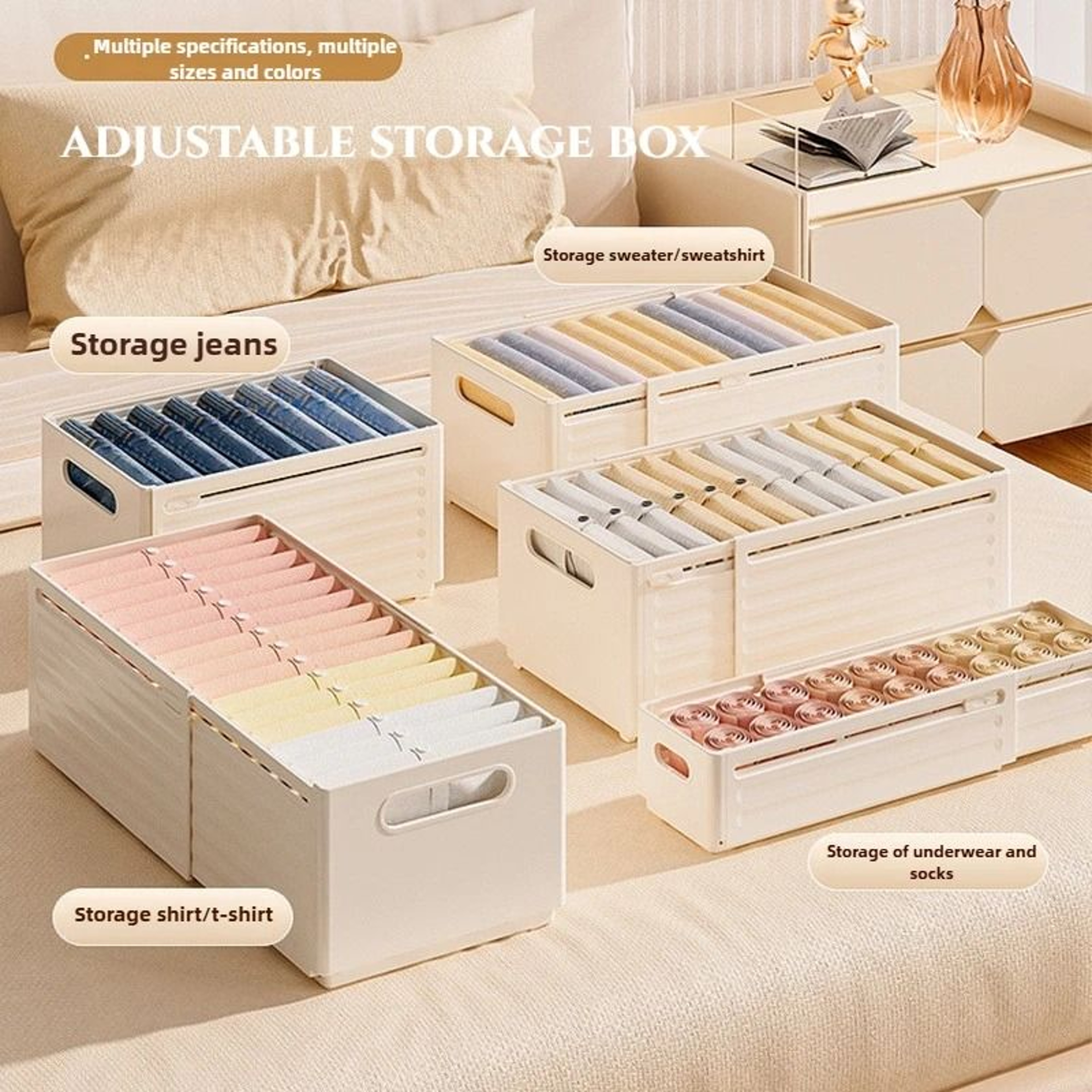 Adjustable Retractable Wardrobe And Closet Storage Organizer 0