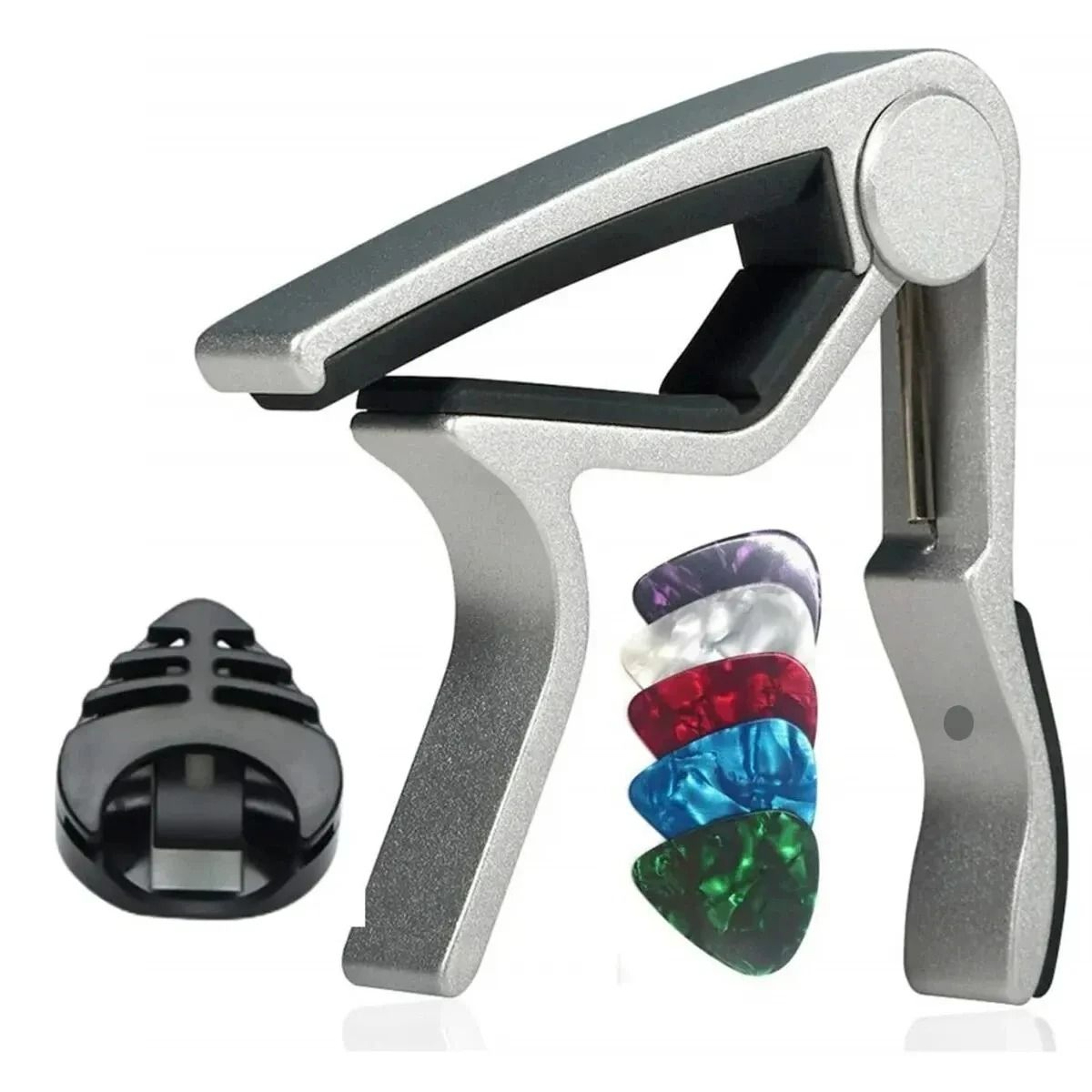 7 Piece Guitar Capo Set With 5 Picks And 1 Holder 5