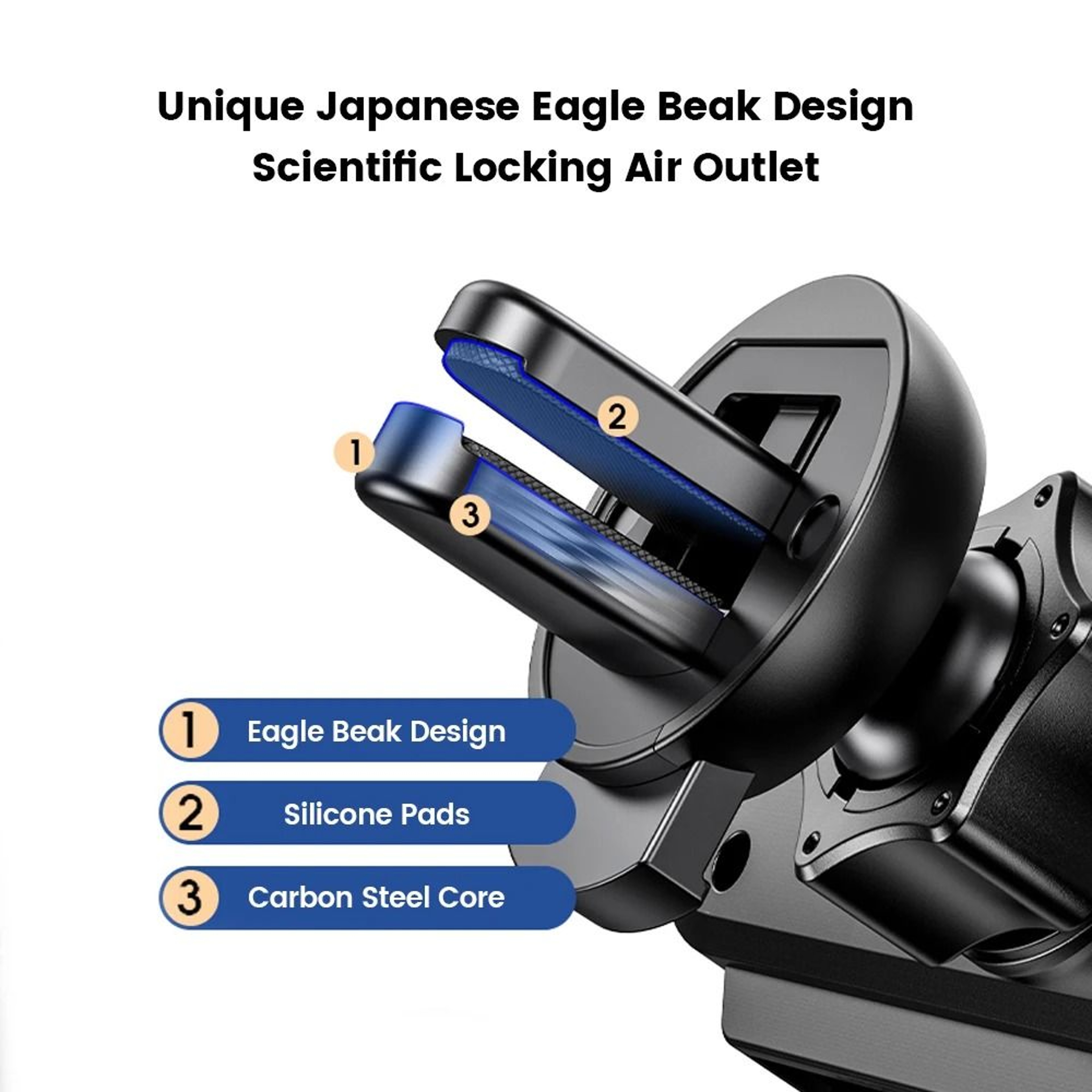 Universal Gravity Air Vent Car Phone Holder 3