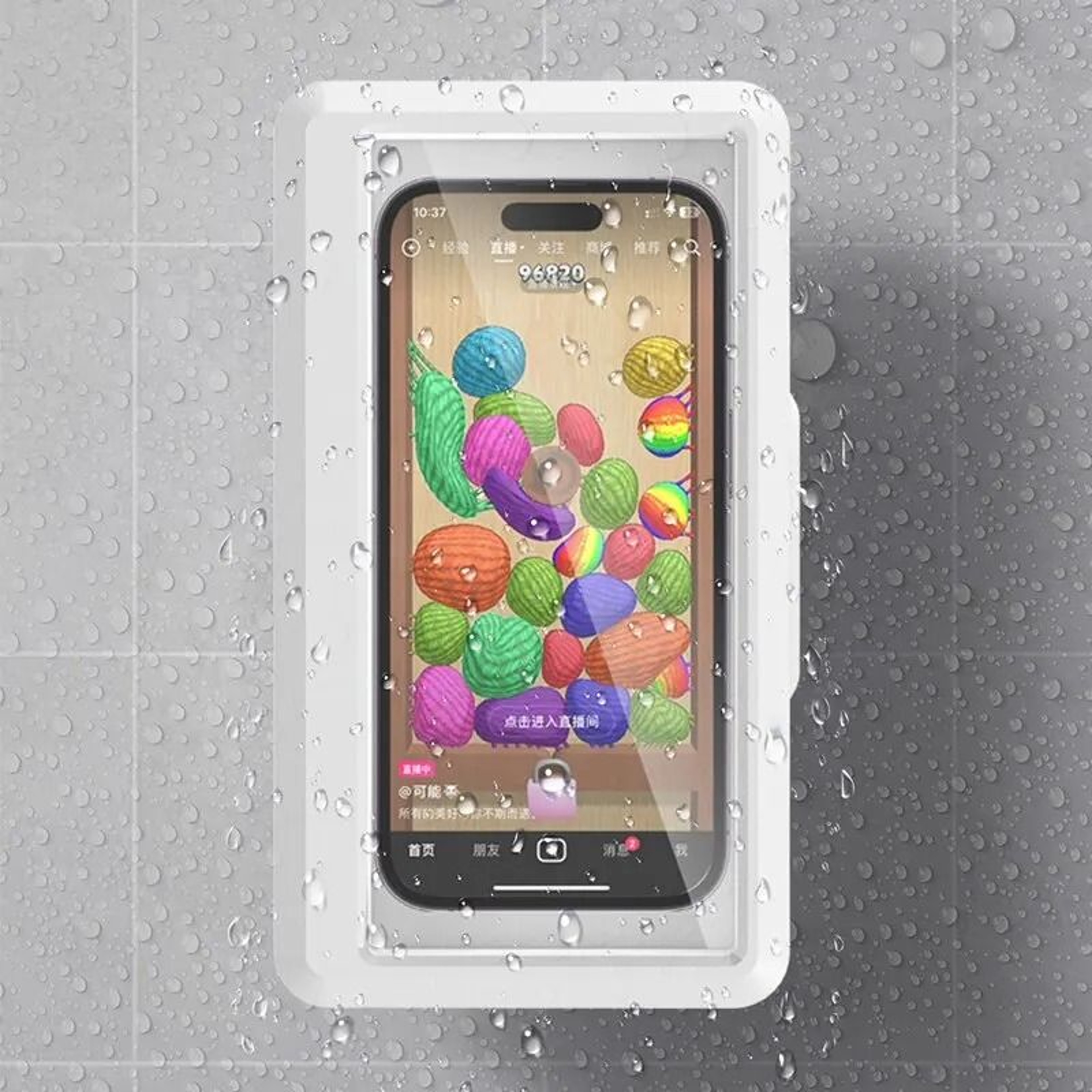 Universal Waterproof Anti Fog Shower Phone Holder 3
