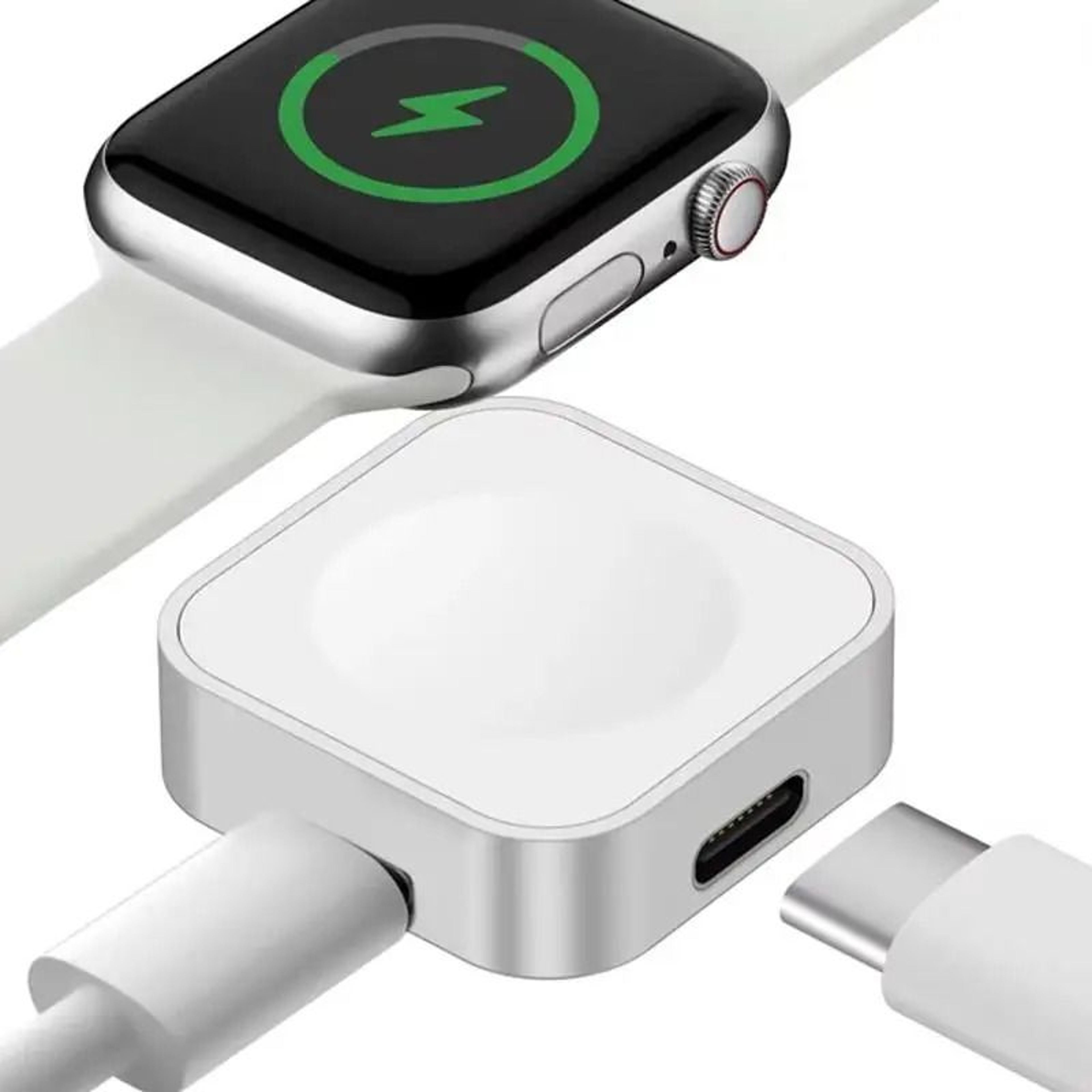 Portable Dual Port Wireless Charger For Apple Watch 5