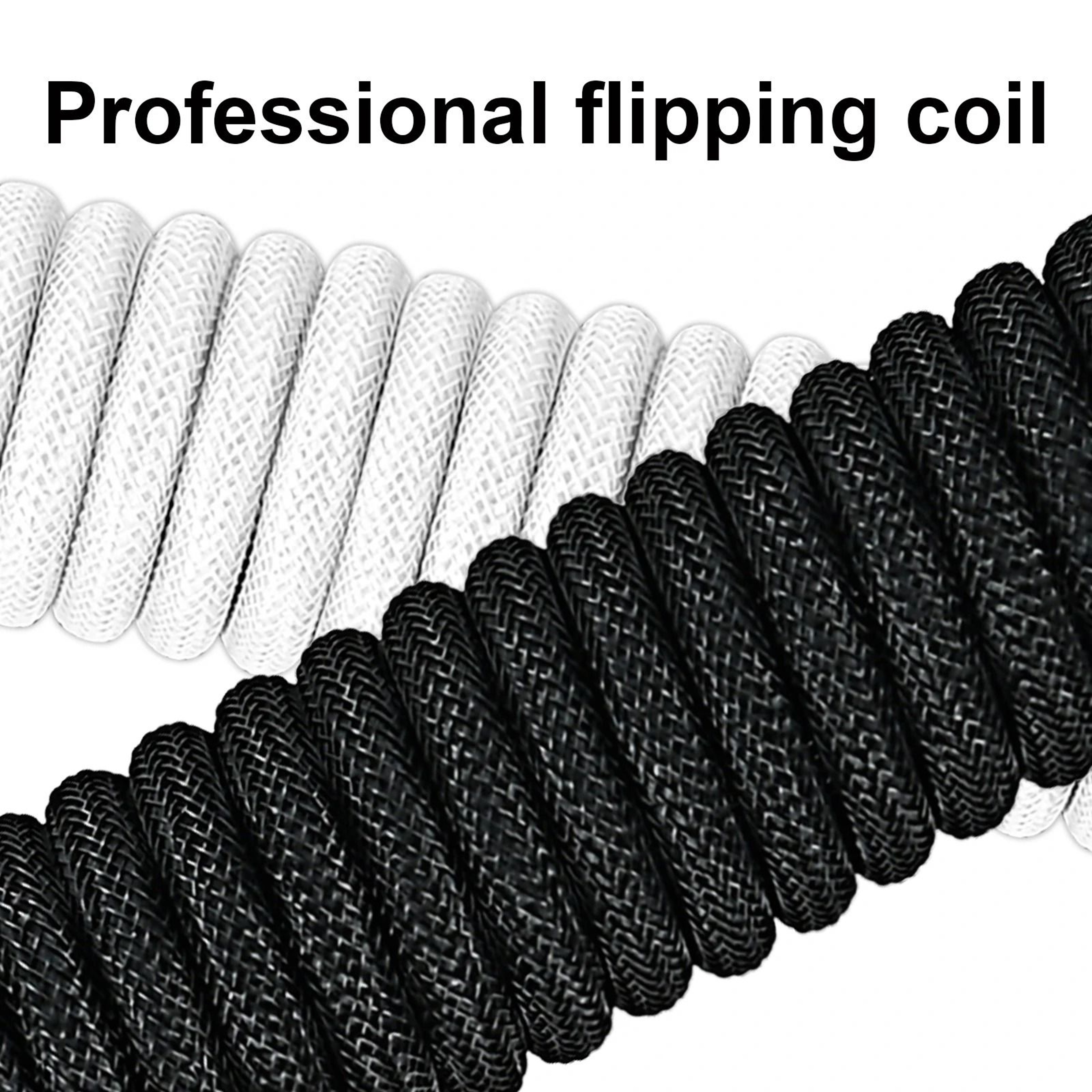 Type C Mechanical Keyboard Coiled Cable With Aviator Connector 4