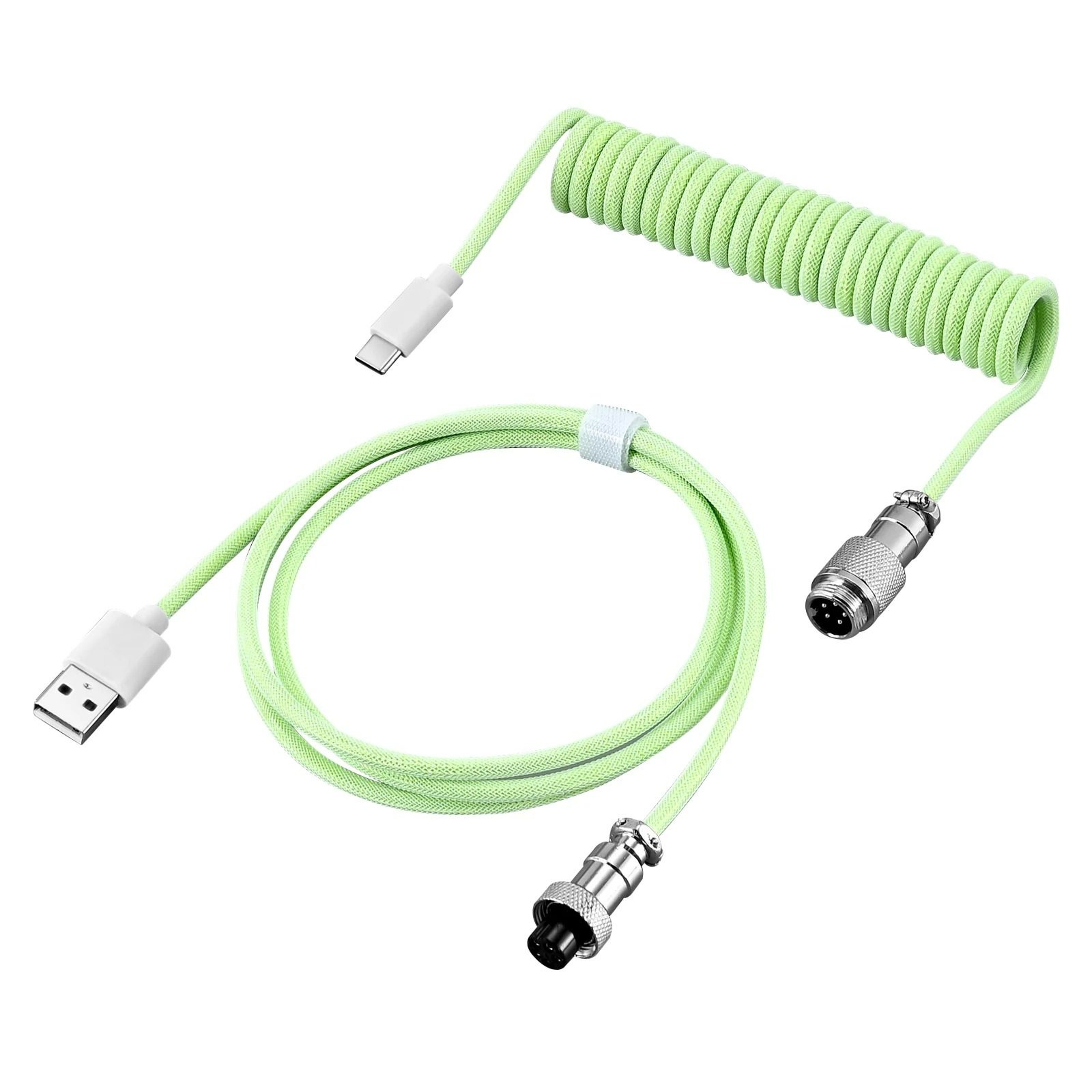 Type C Mechanical Keyboard Coiled Cable With Aviator Connector 6