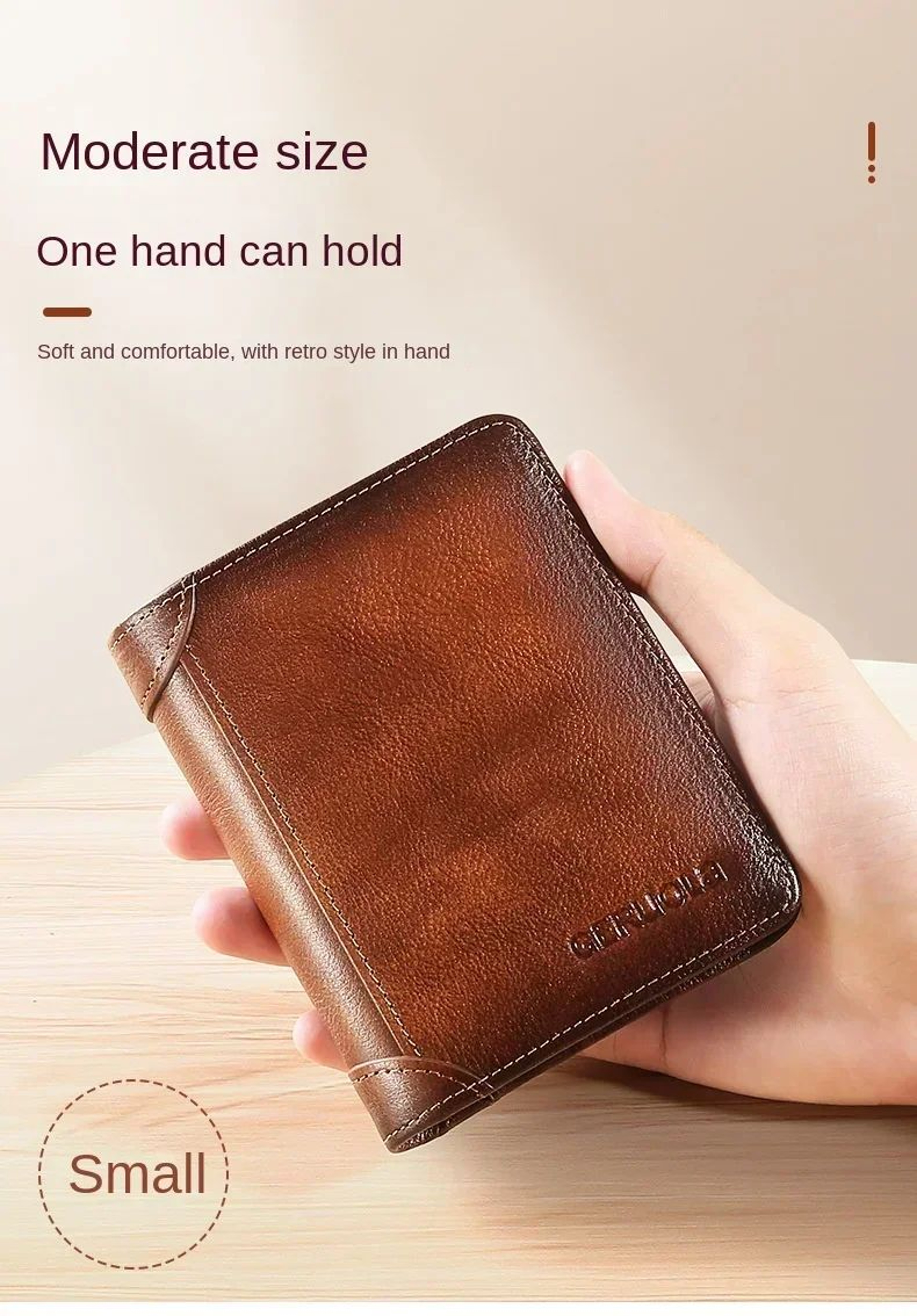 Genuine Leather RFID Trifold Wallet For Men 2