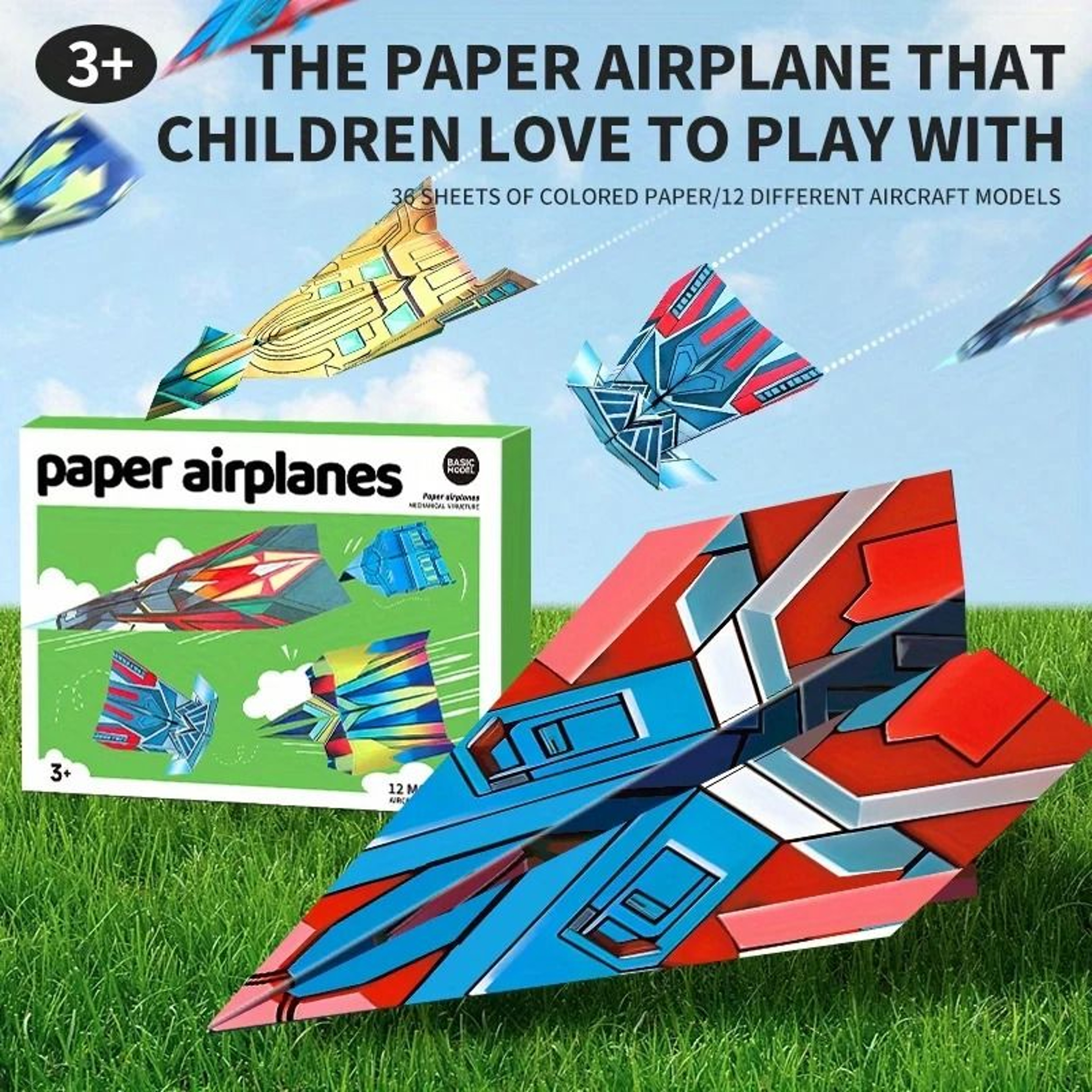 36 Piece Paper Folding Planes And 12 Cool Models Set 0