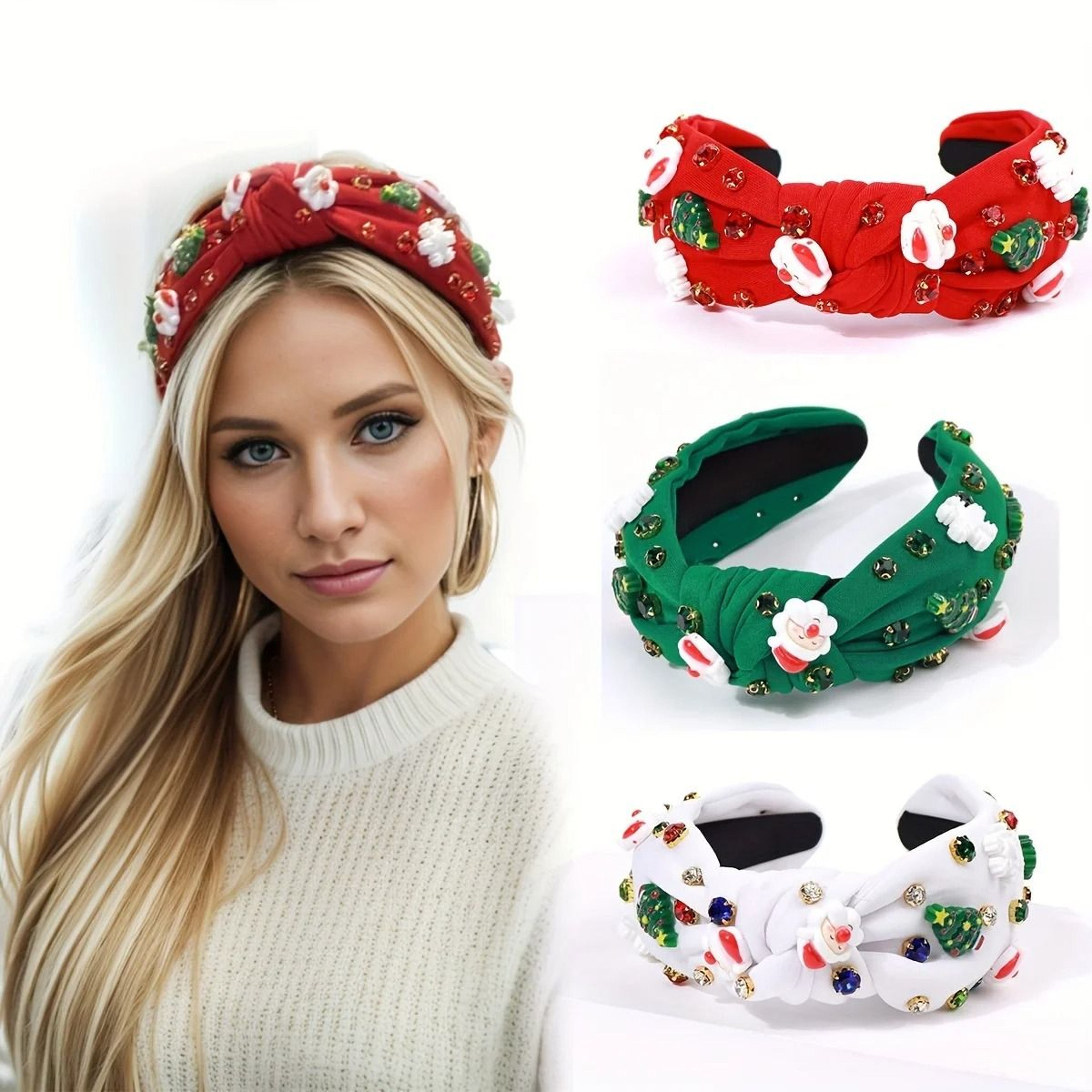 Holiday Christmas Rhinestone Headband 0