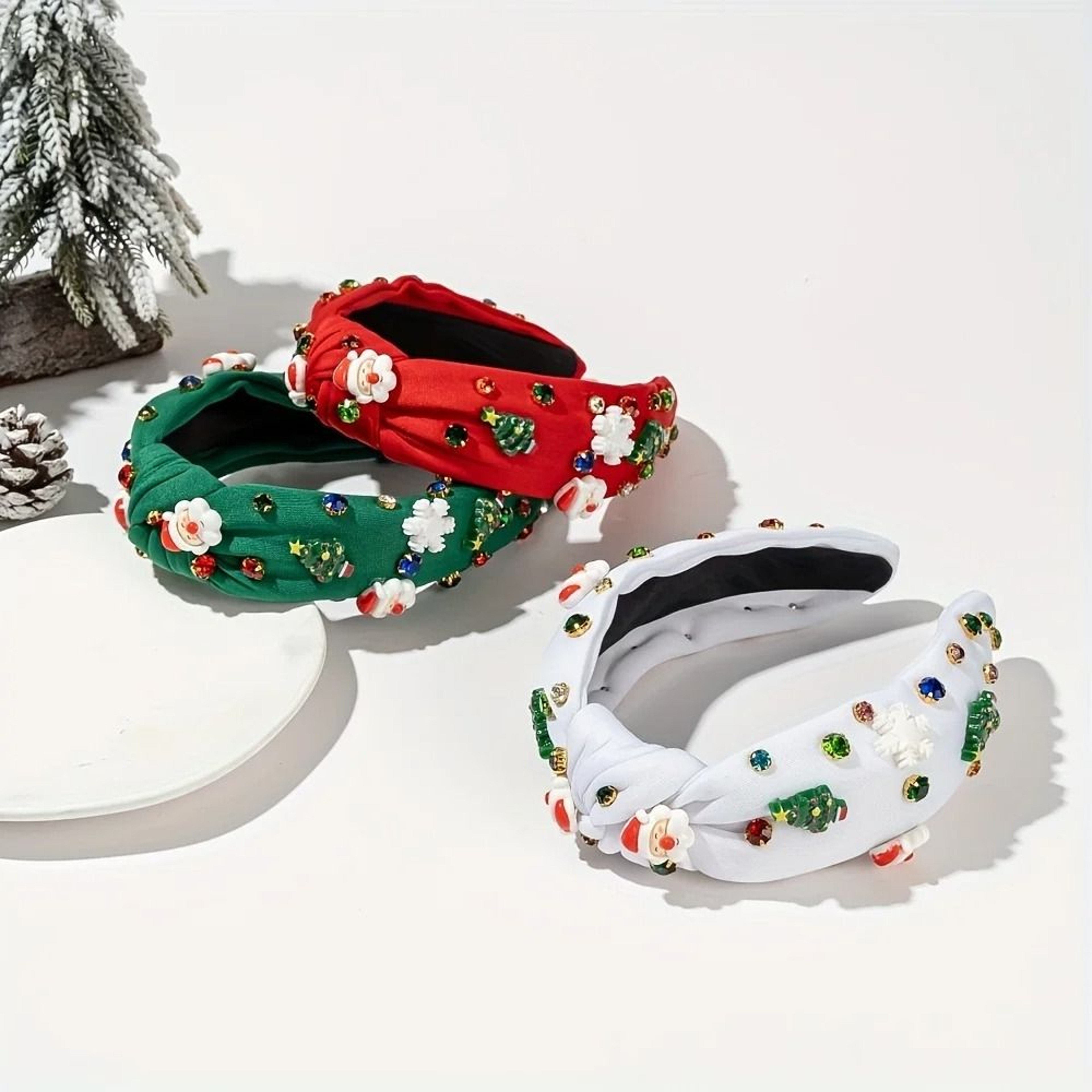 Holiday Christmas Rhinestone Headband 3