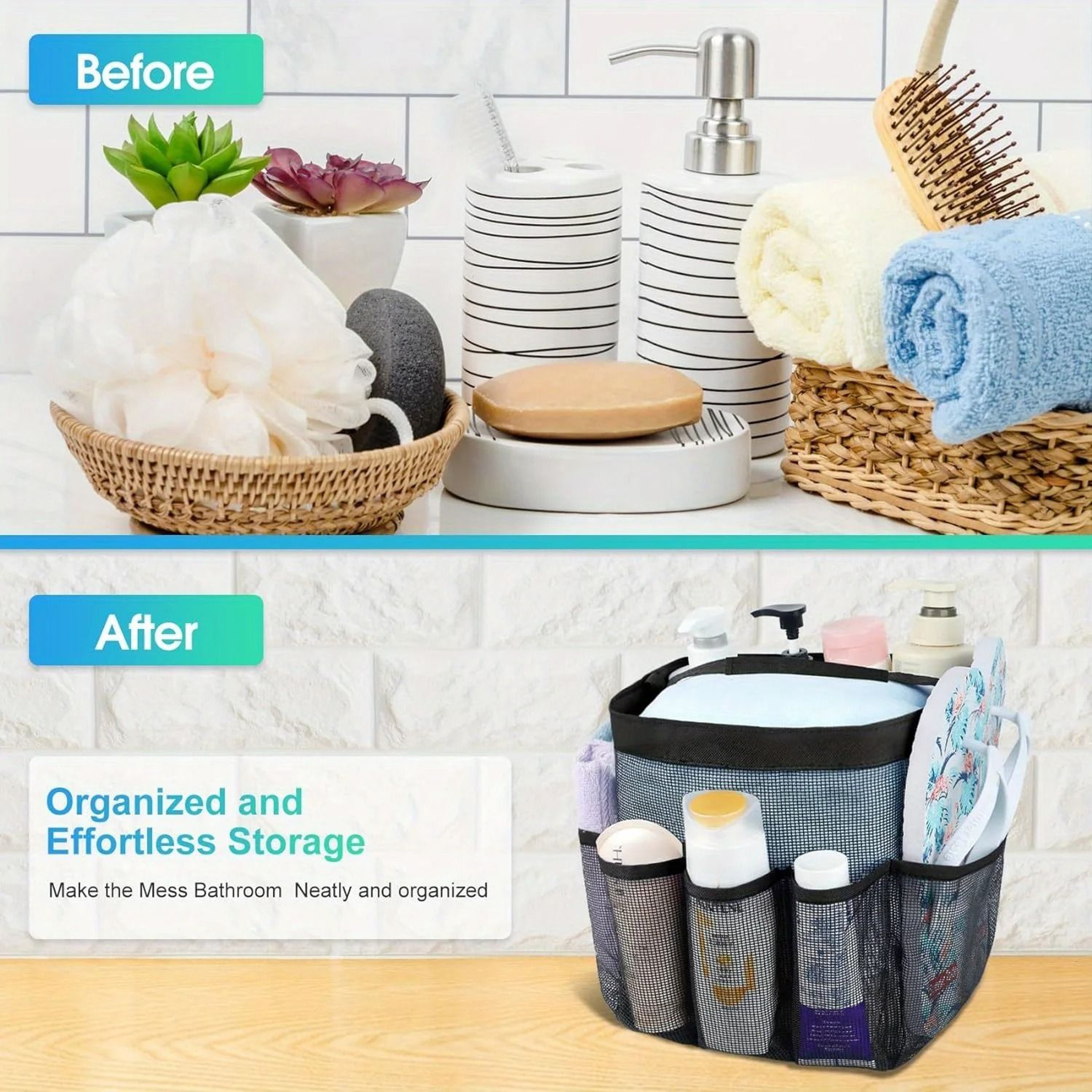 Portable Mesh Shower Organizer 1