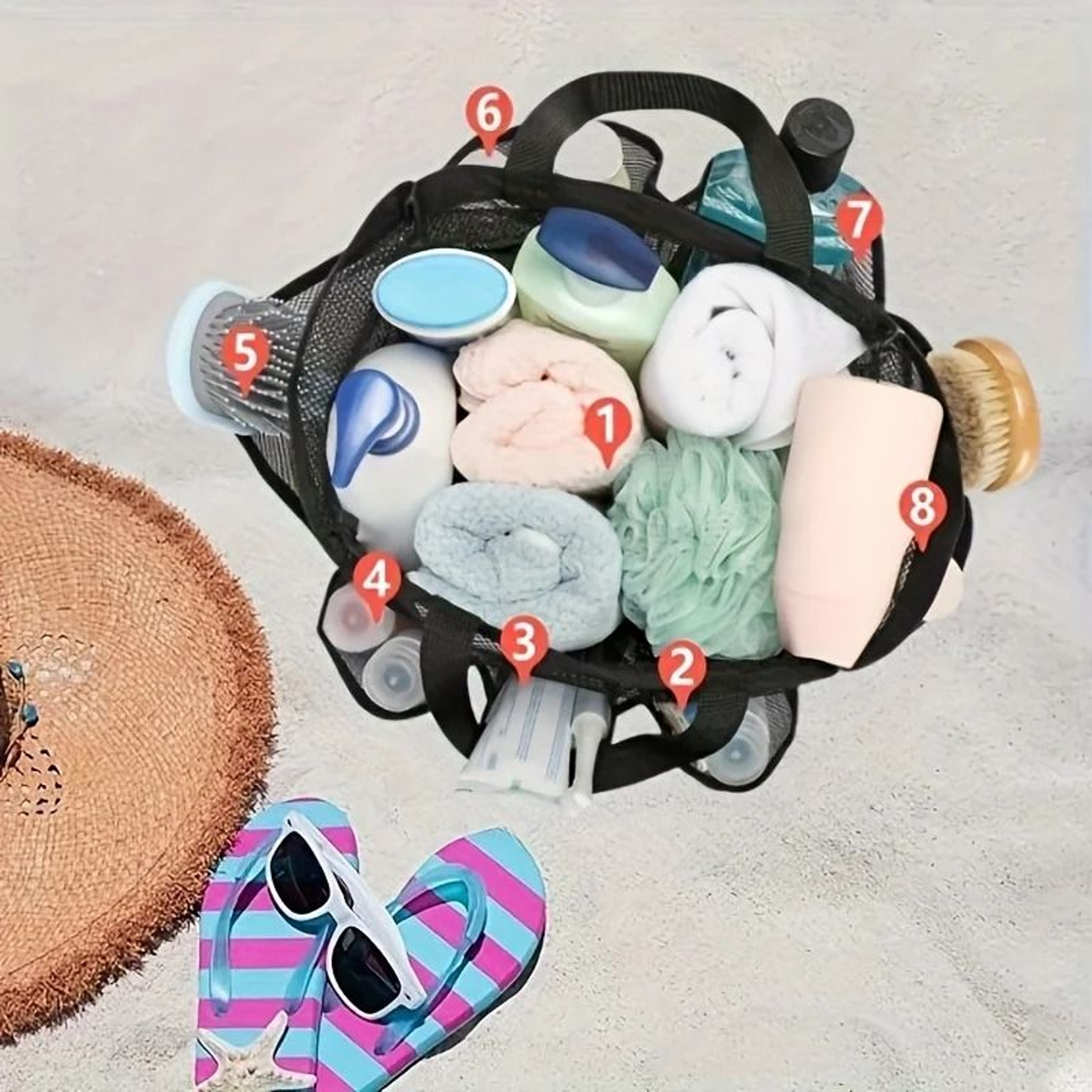 Portable Mesh Shower Organizer 2